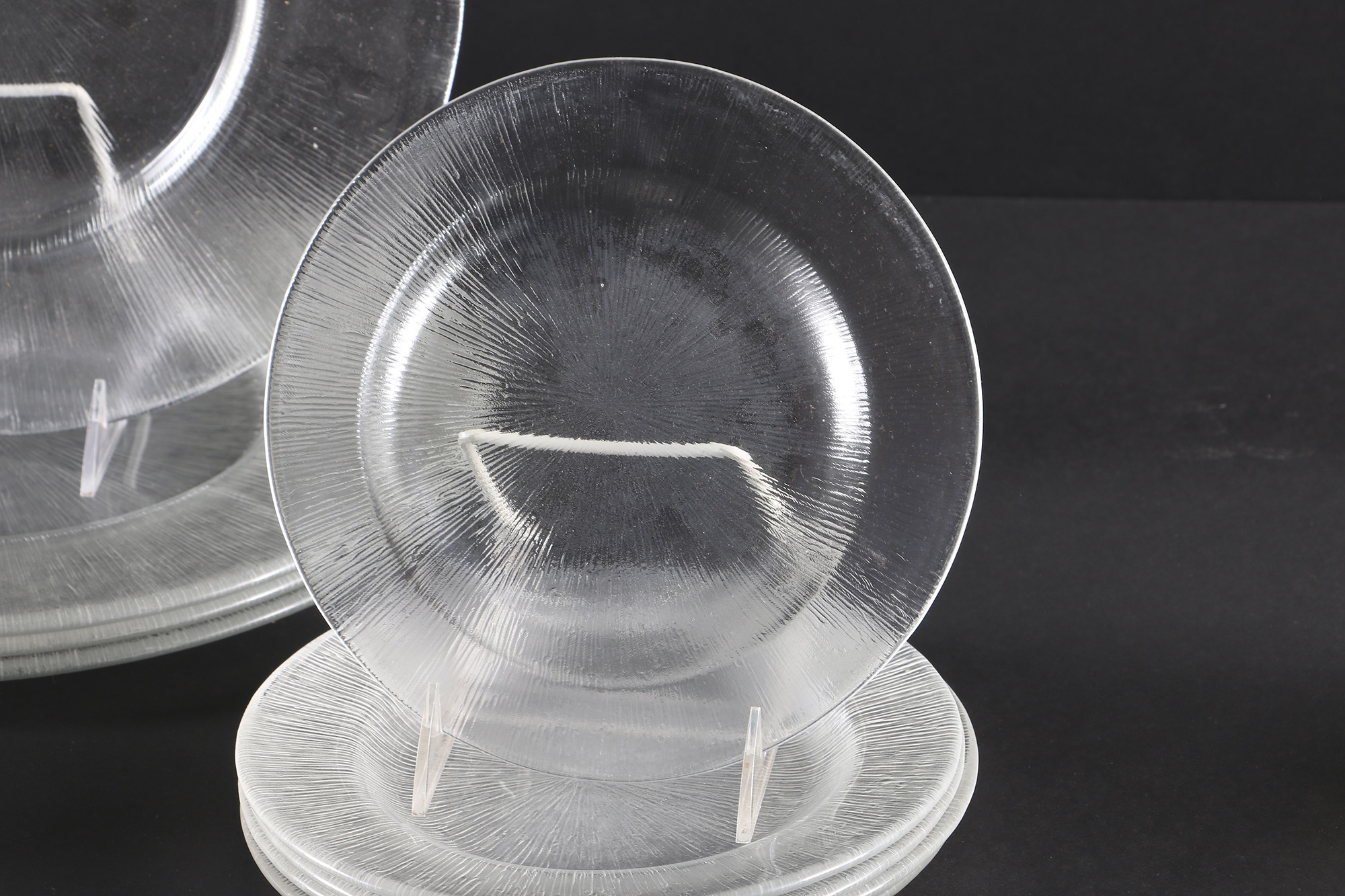 Reeded Glass Dish Set