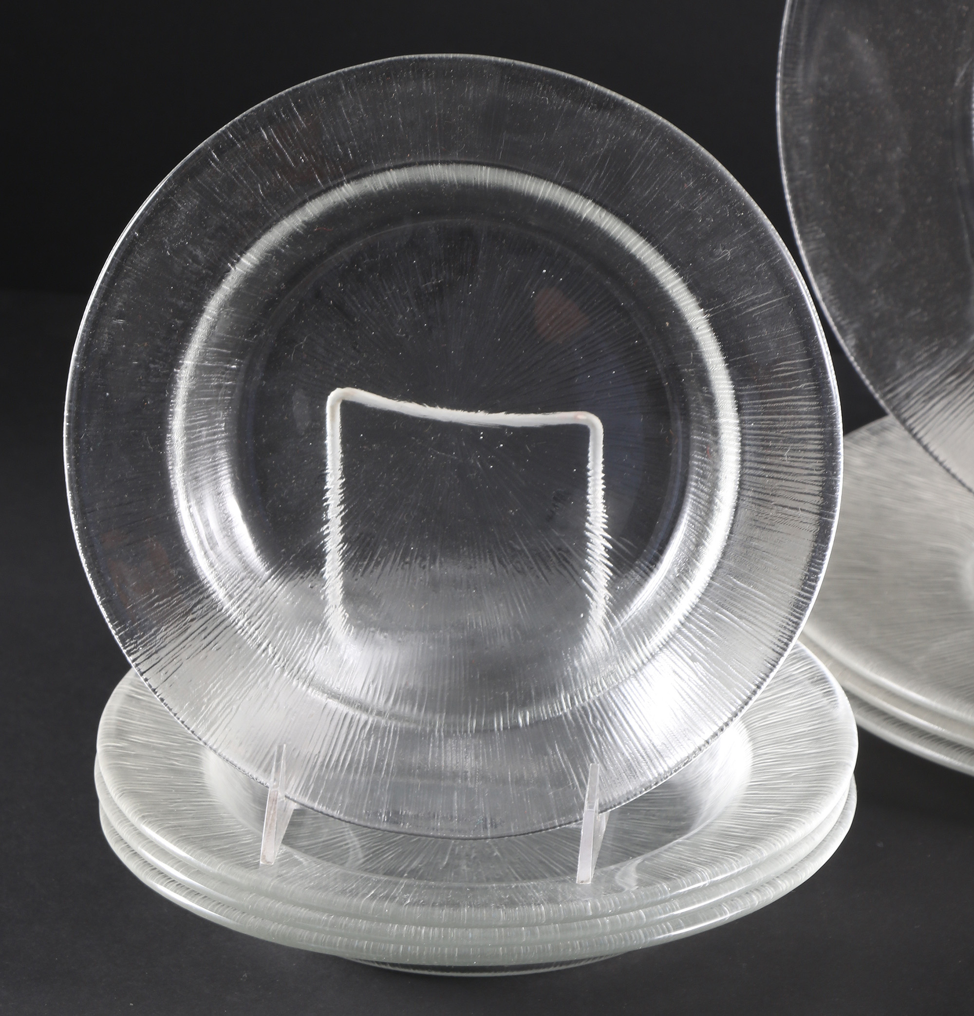 Reeded Glass Dish Set
