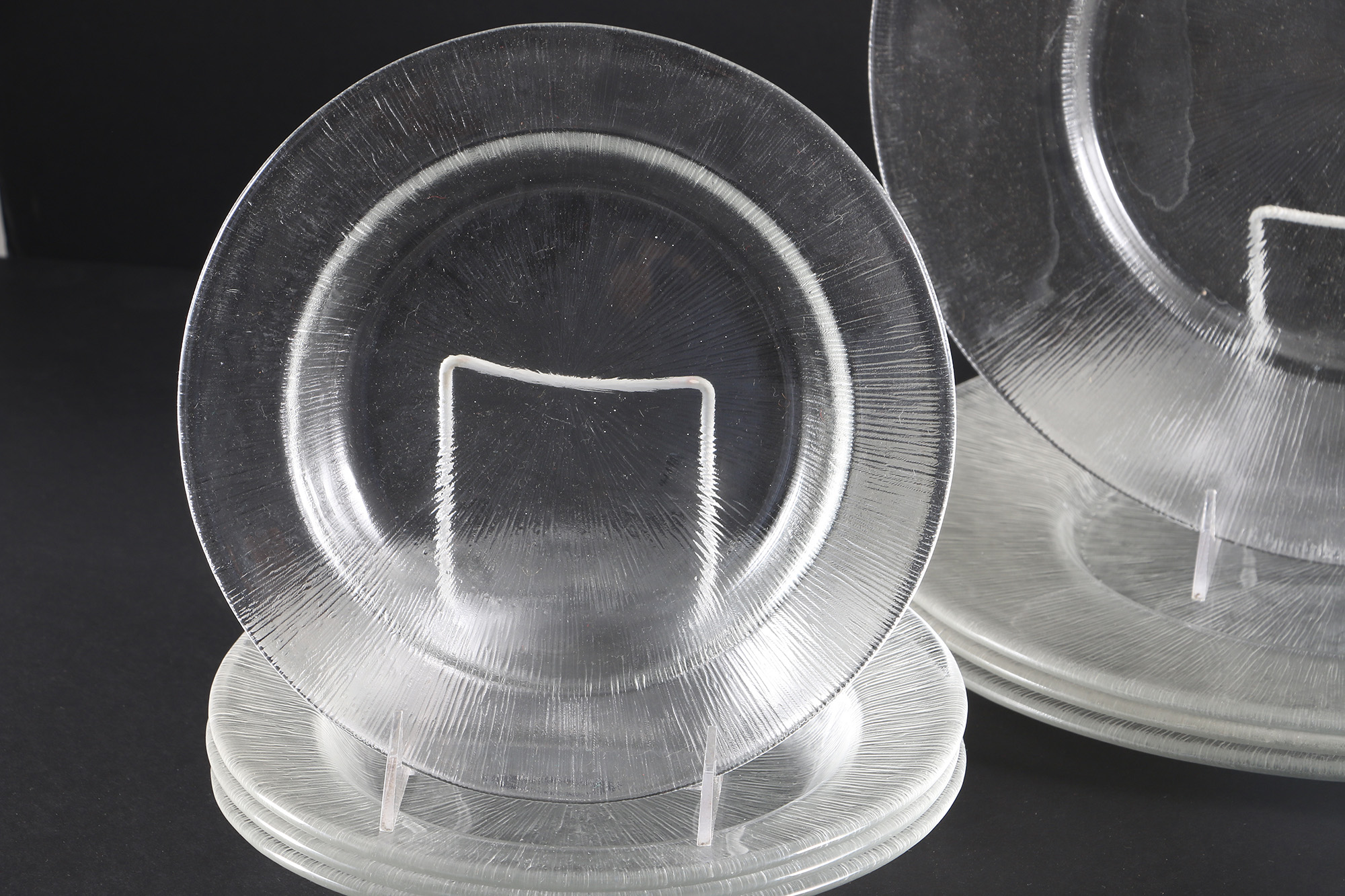 Reeded Glass Dish Set
