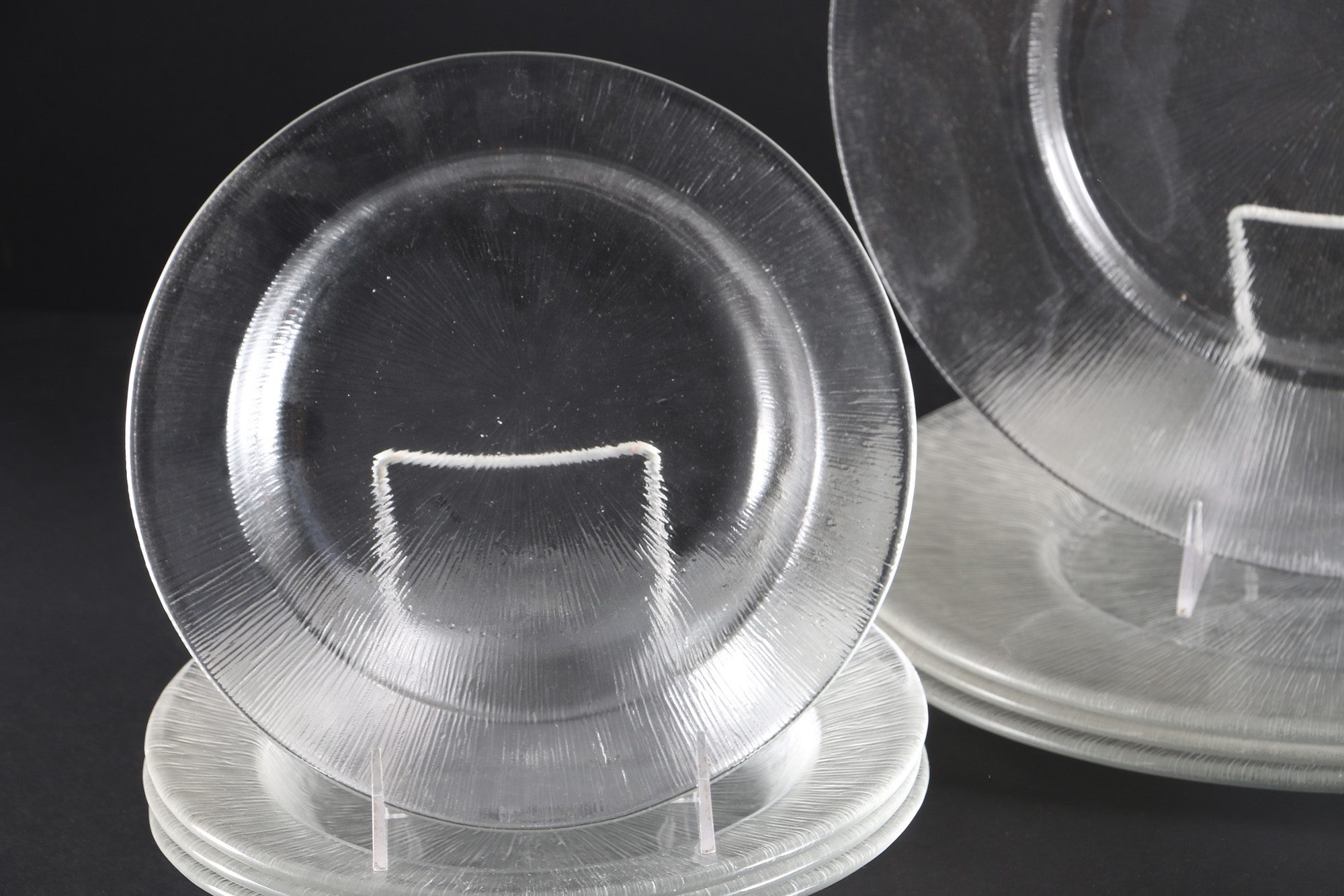 Reeded Glass Dish Set