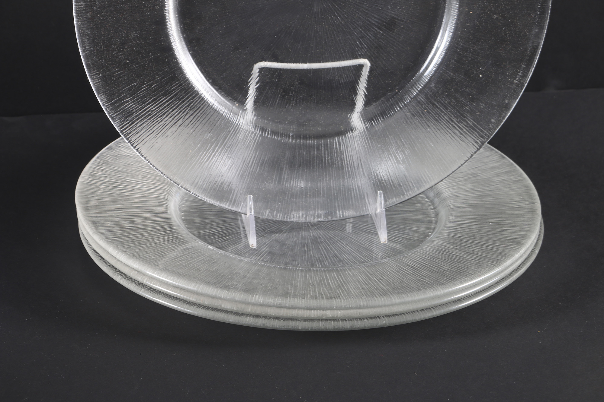 Reeded Glass Dish Set