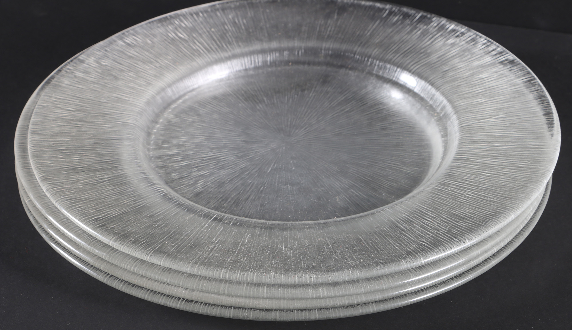 Reeded Glass Dish Set