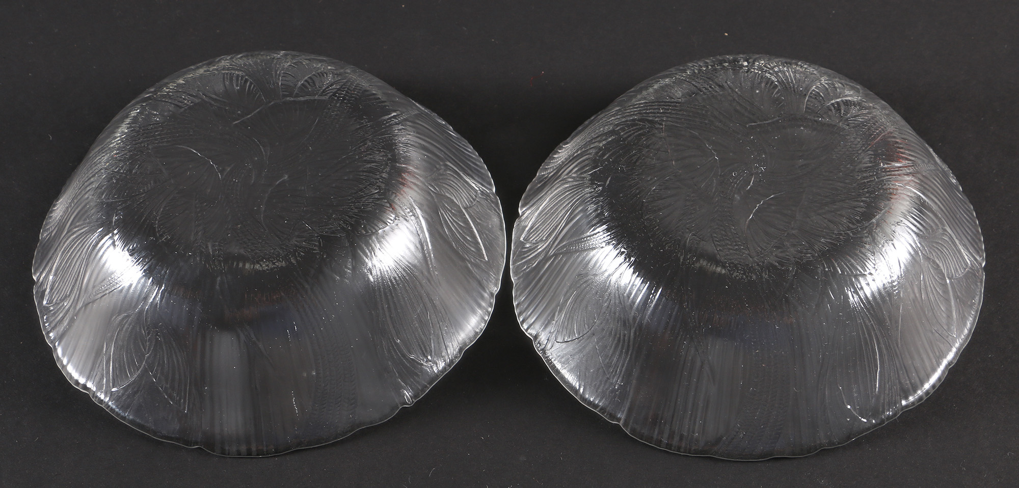 Reeded Glass Dish Set