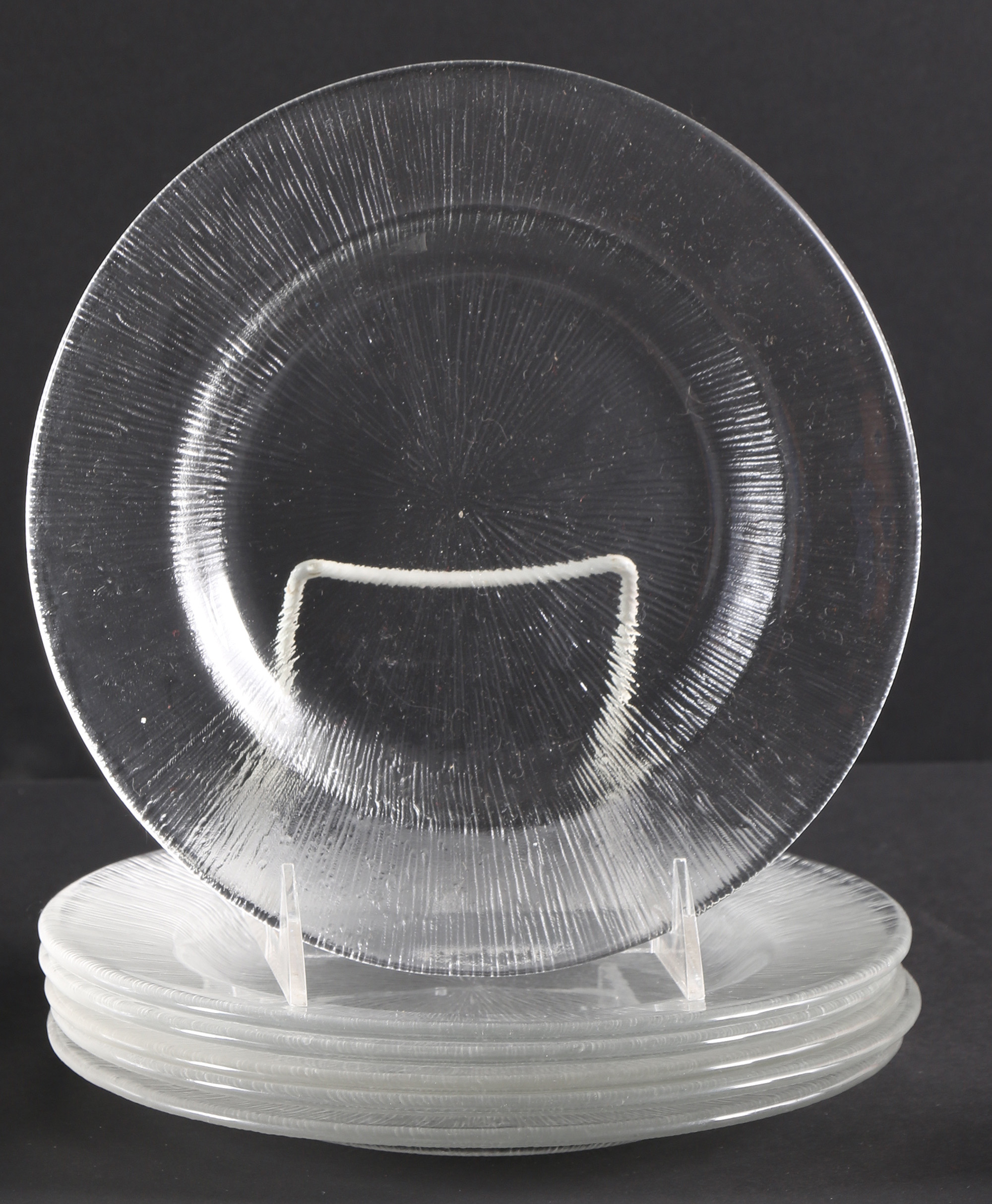 Reeded Glass Dish Set
