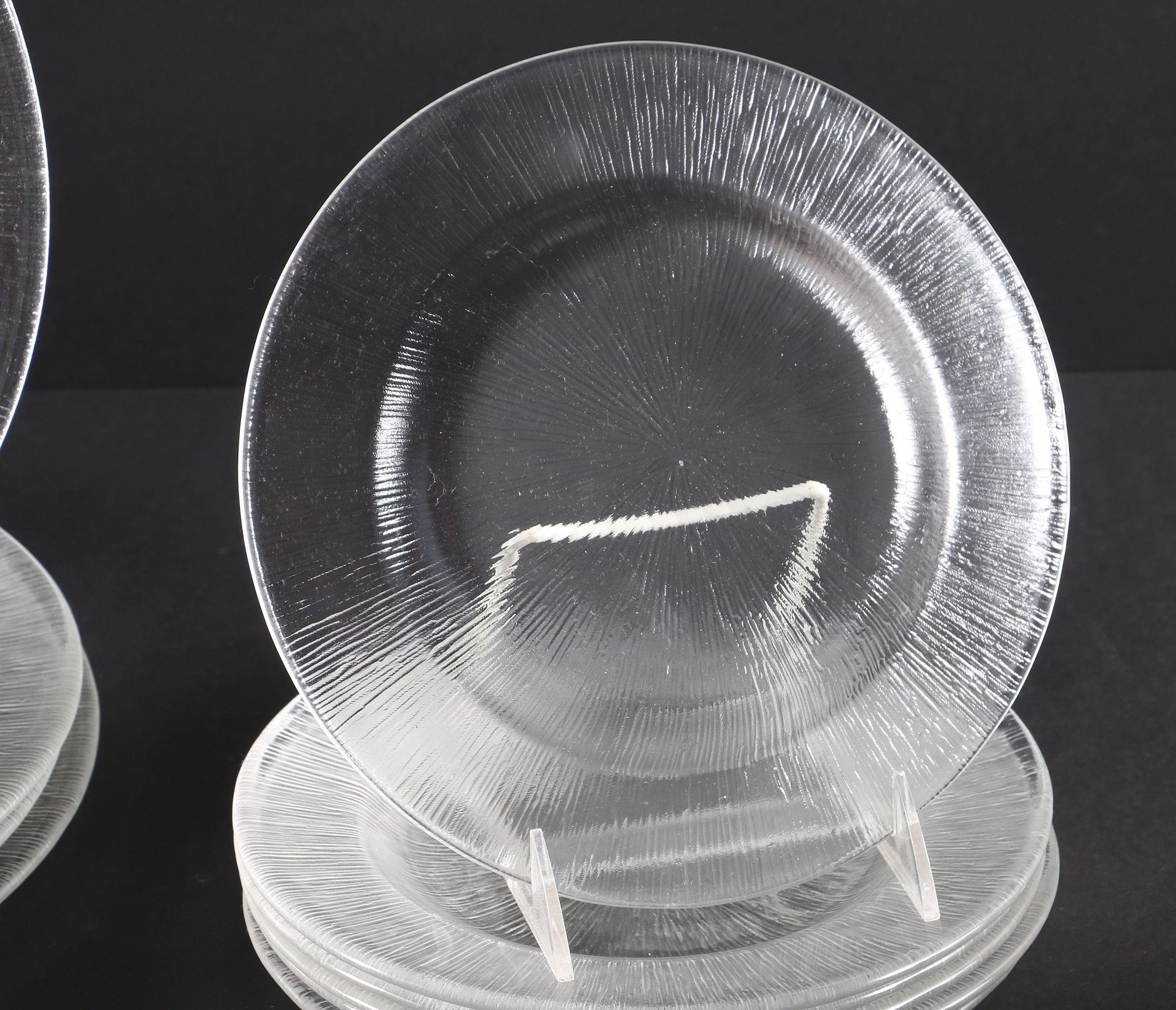 Reeded Glass Dish Set