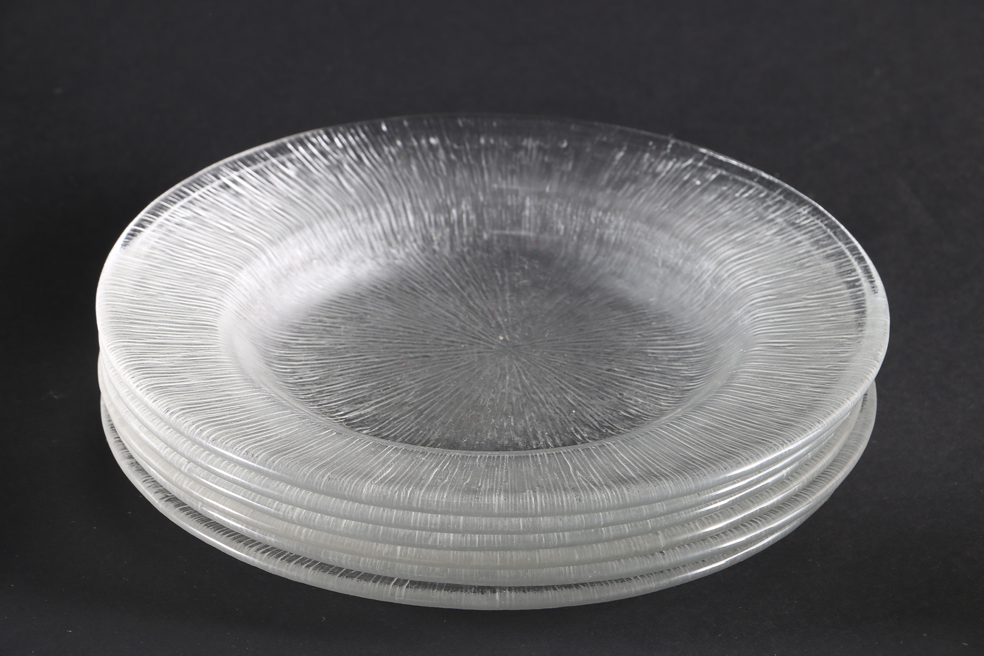 Reeded Glass Dish Set