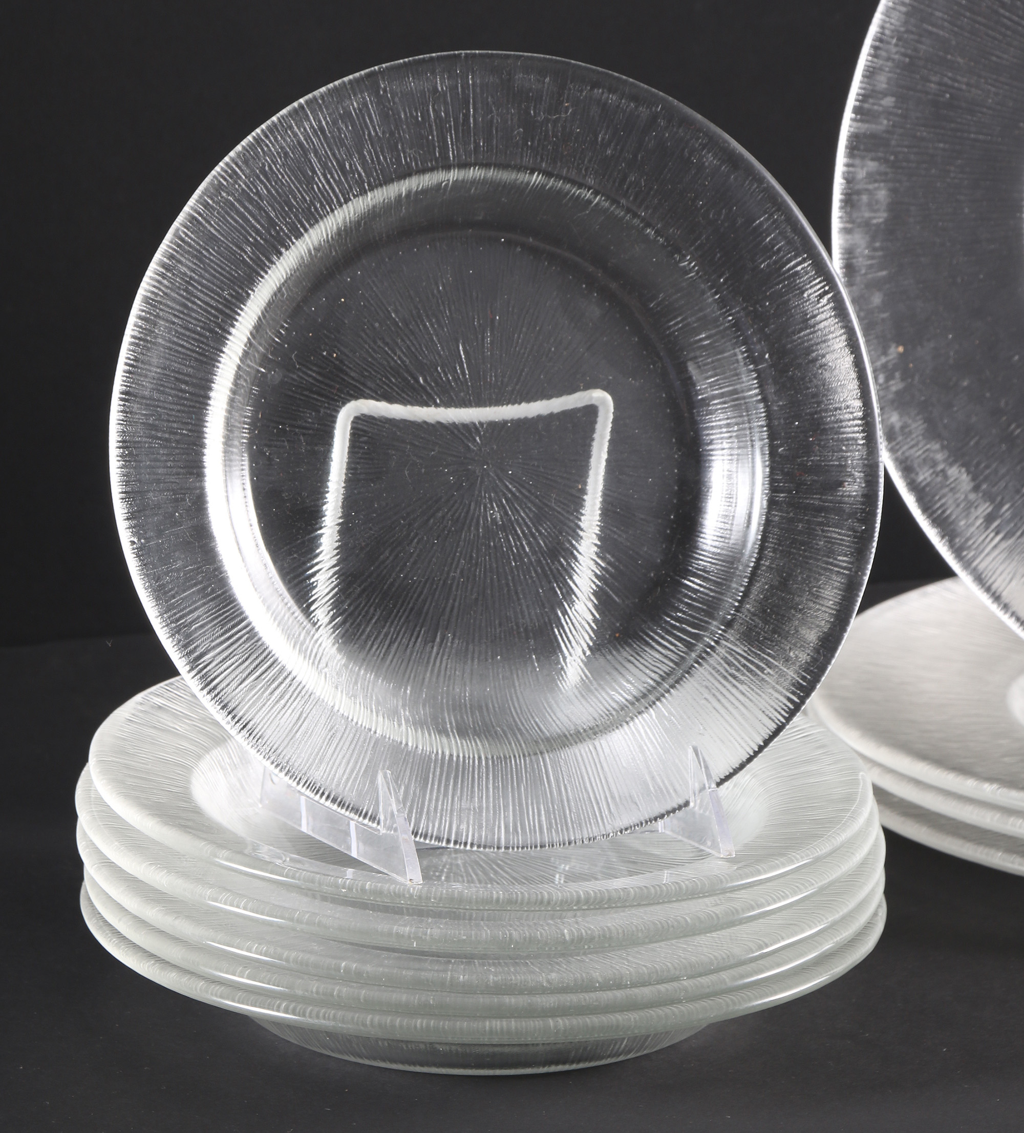 Reeded Glass Dish Set