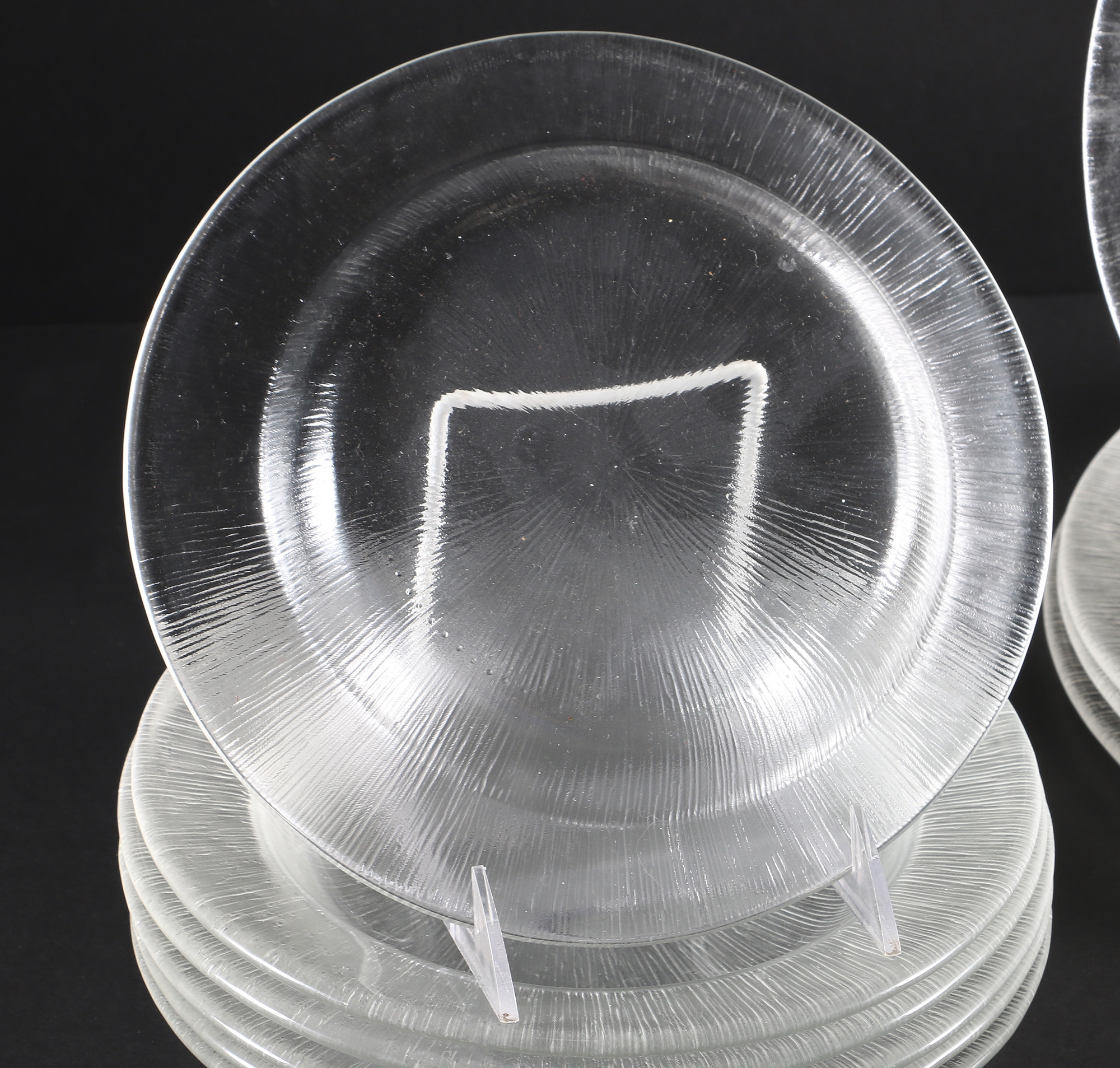 Reeded Glass Dish Set
