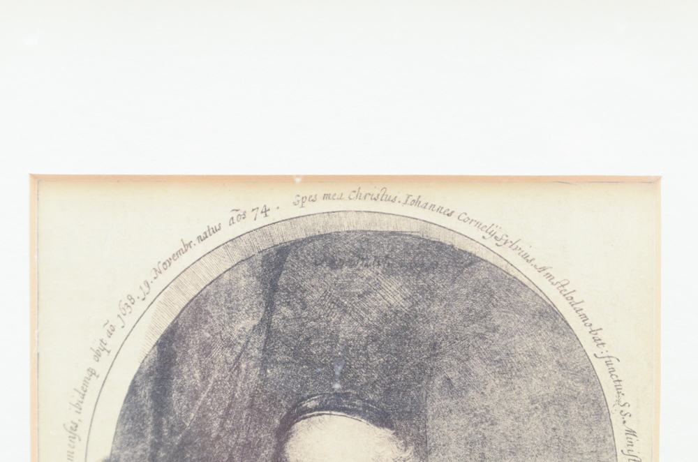 Rotogravure After Rembrandt Van Rijn's 'Jan Cornelius Sylvius'