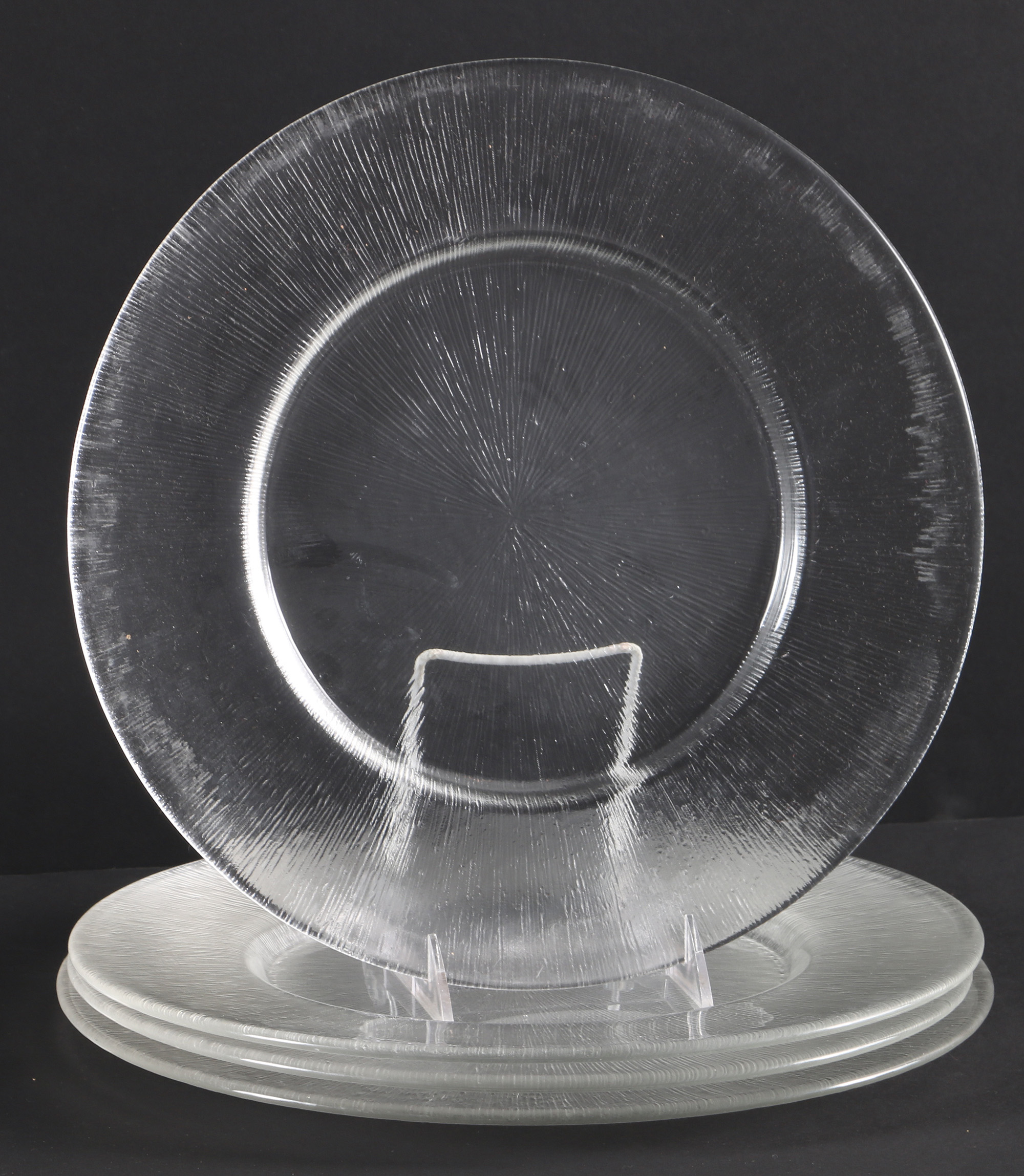 Reeded Glass Dish Set