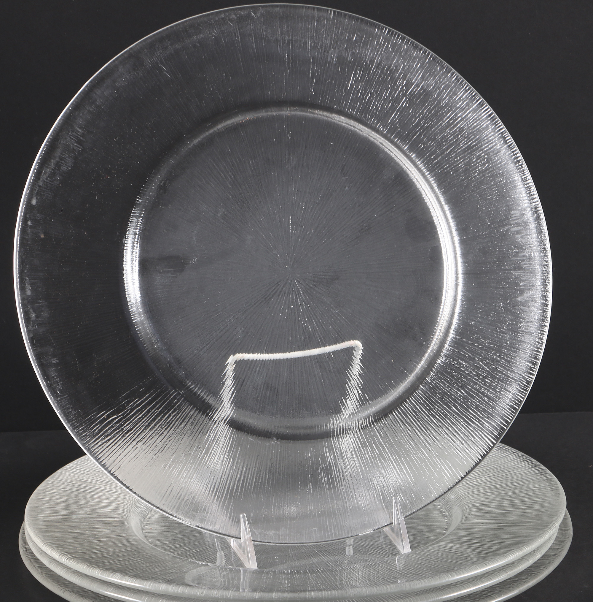 Reeded Glass Dish Set