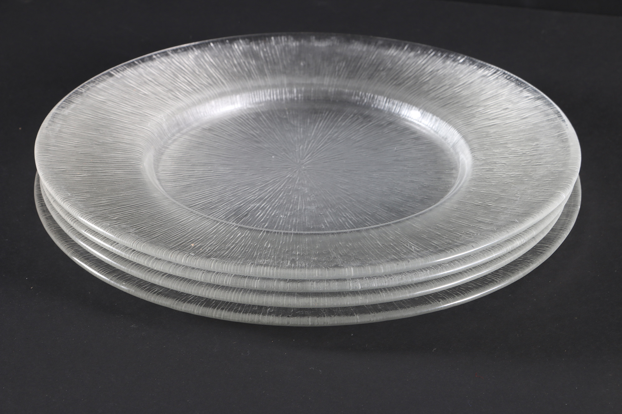 Reeded Glass Dish Set