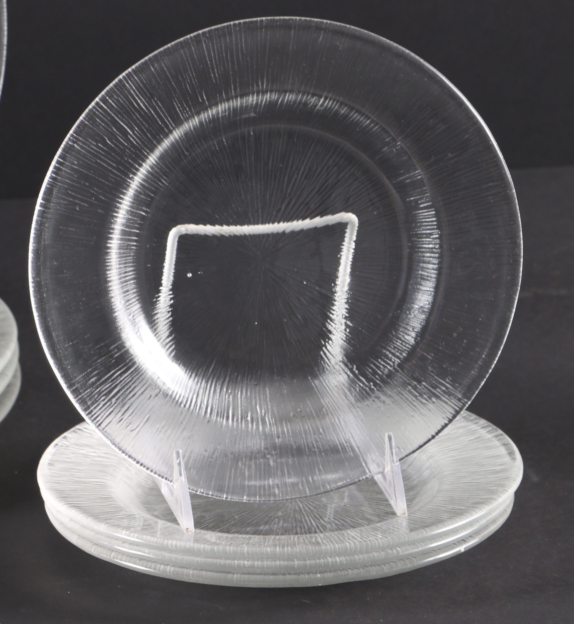 Reeded Glass Dish Set