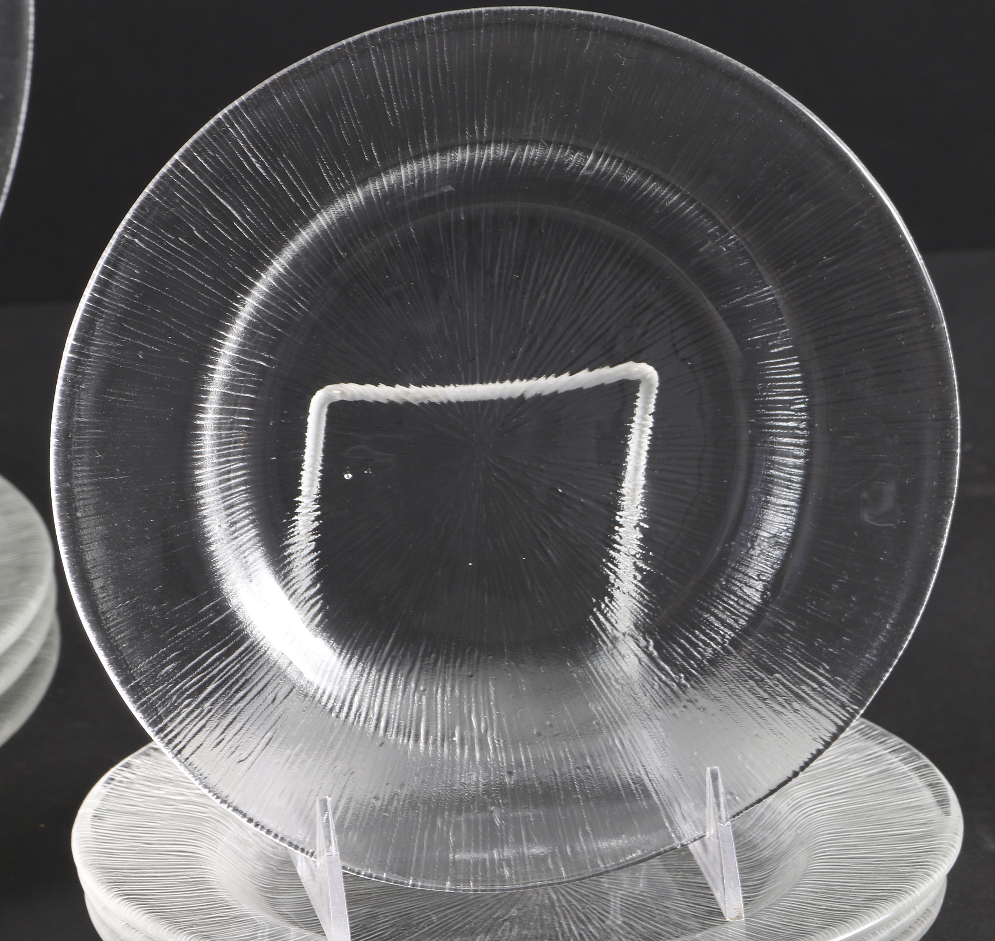 Reeded Glass Dish Set