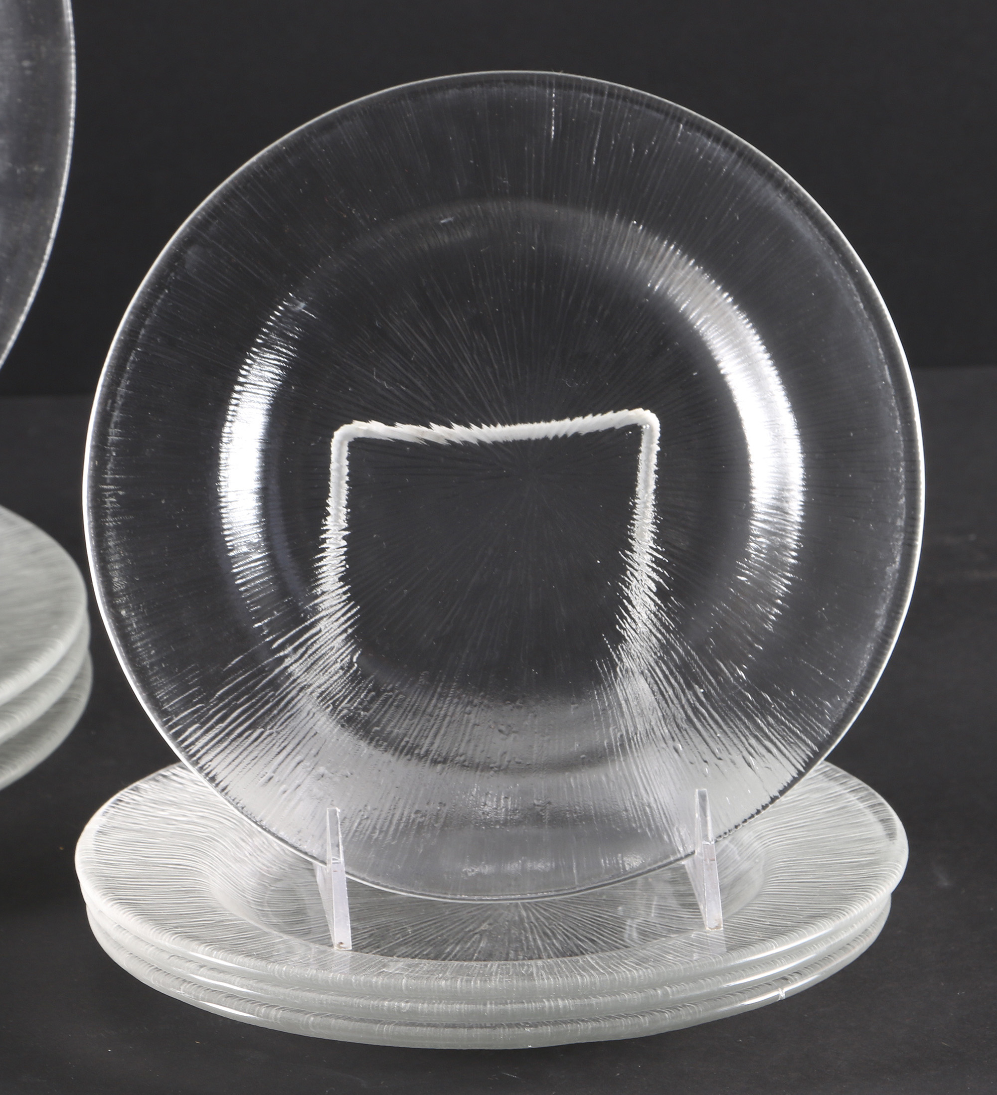 Reeded Glass Dish Set