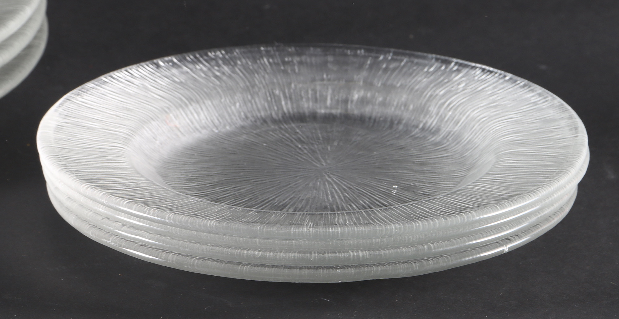Reeded Glass Dish Set