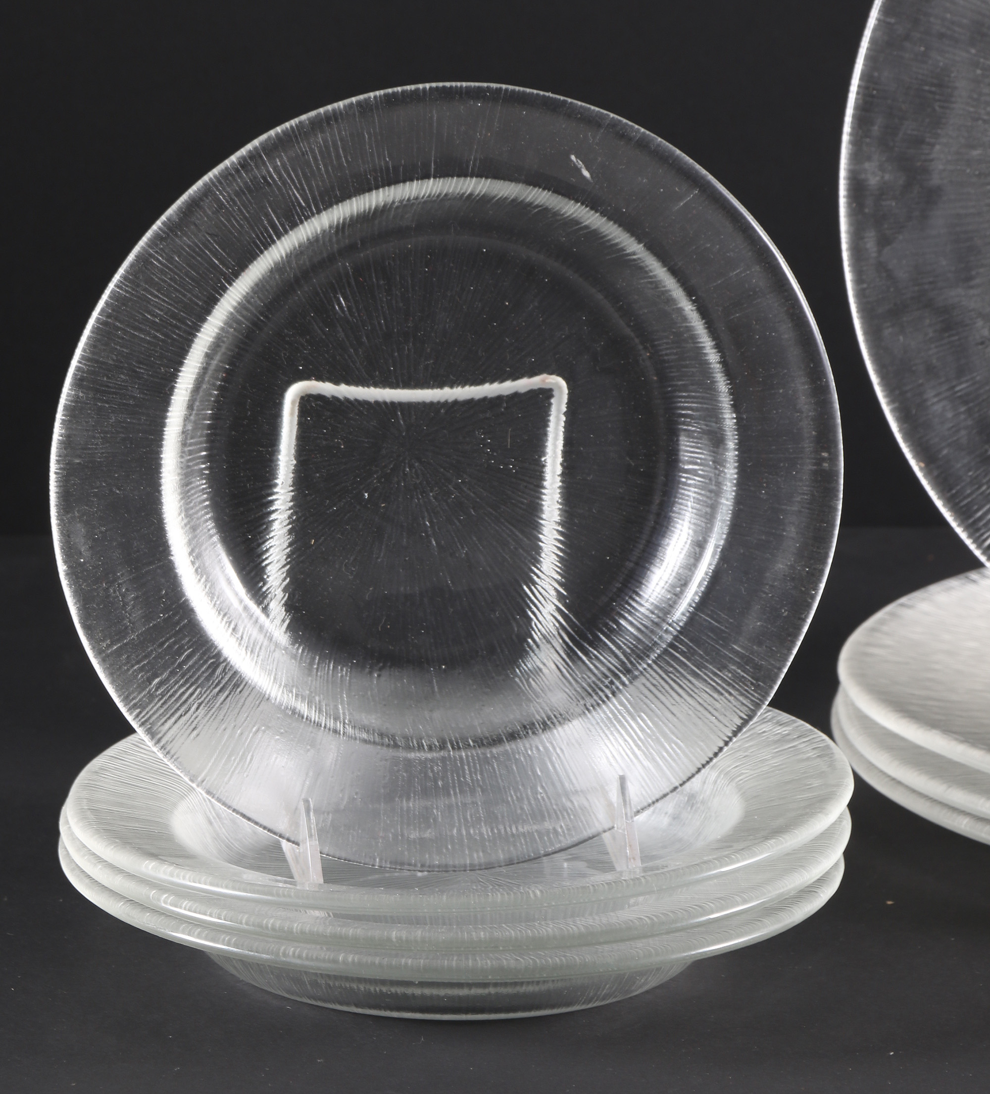 Reeded Glass Dish Set