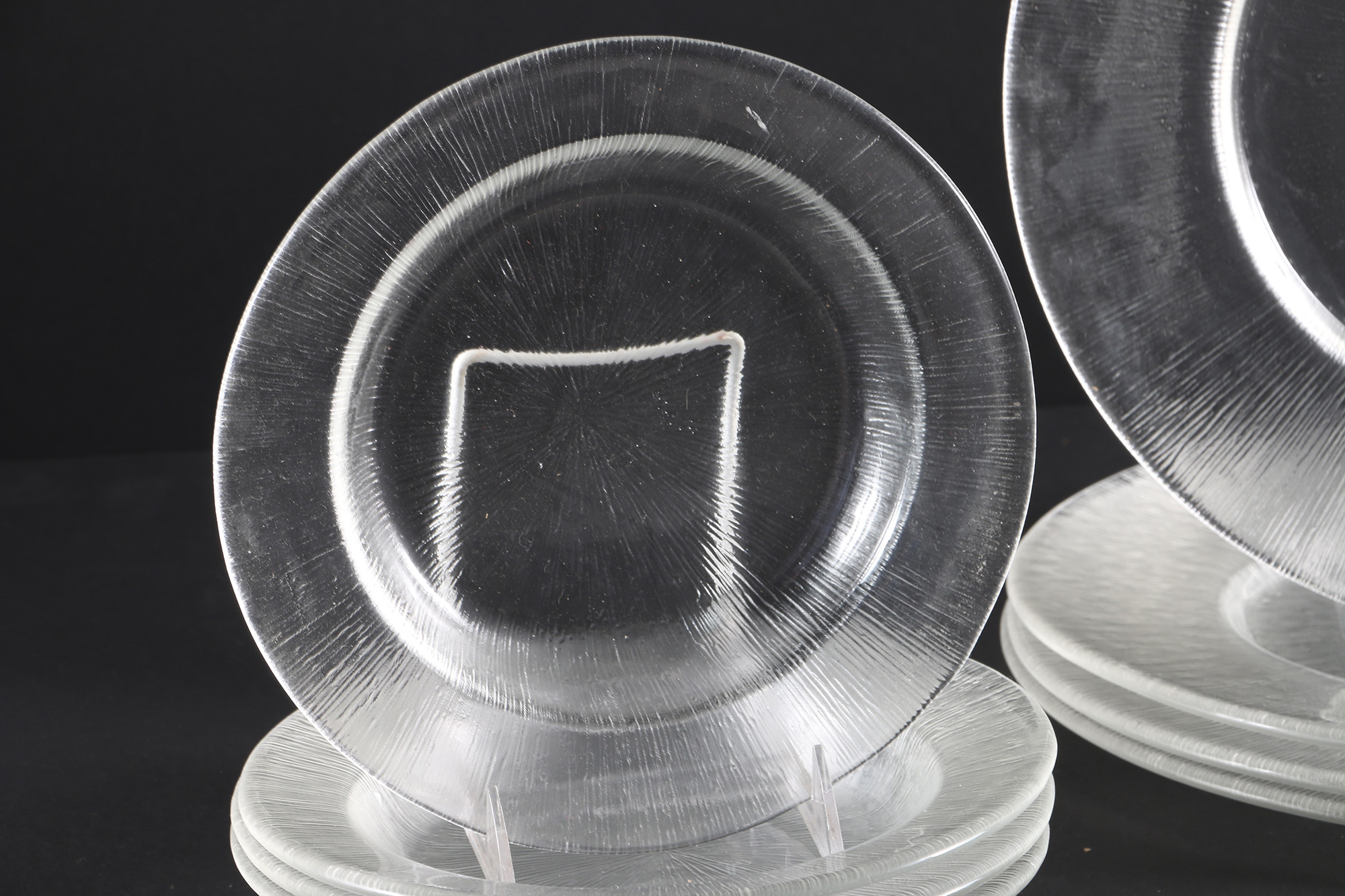 Reeded Glass Dish Set