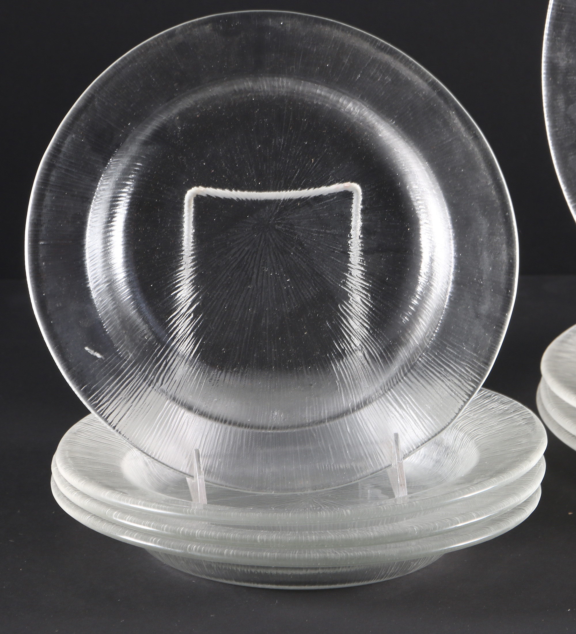Reeded Glass Dish Set