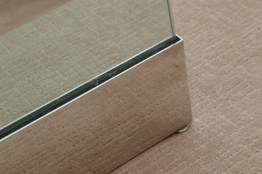 Modernist Glass and Chrome Coffee Table