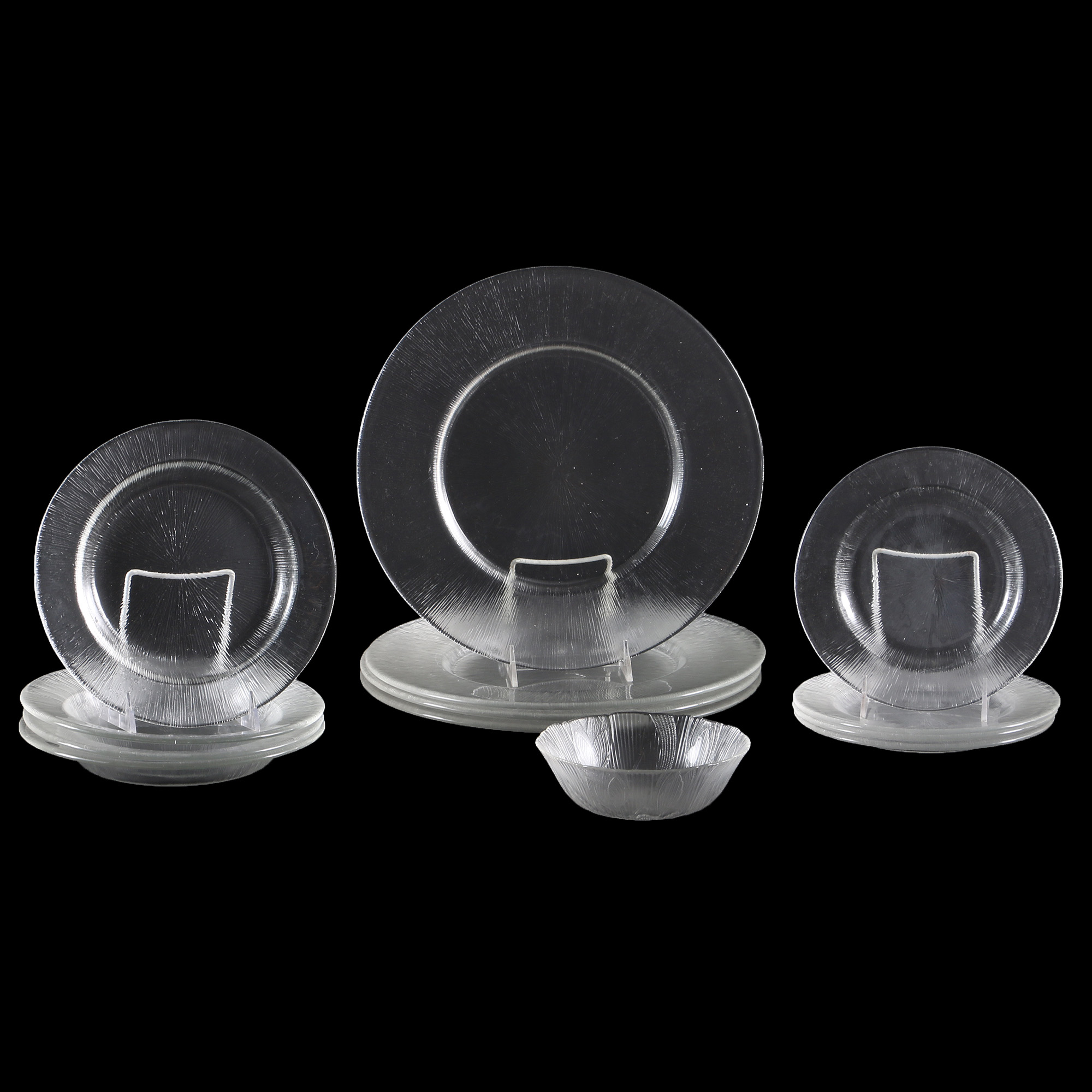 Reeded Glass Serveware