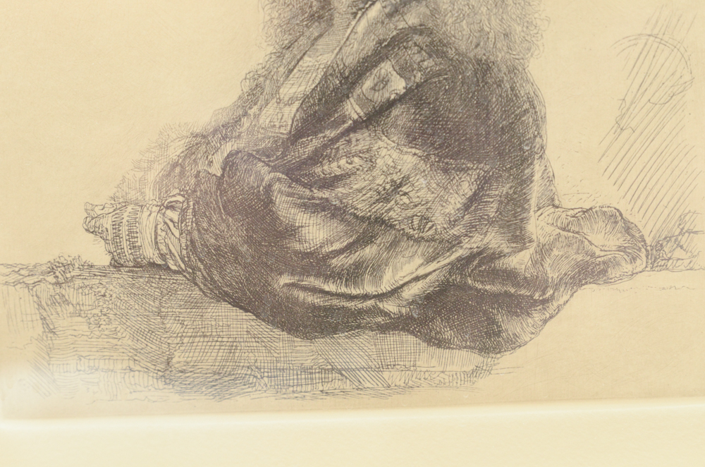 Amand-Durand Restrike Etching After Rembrandt "Self-Portrait"