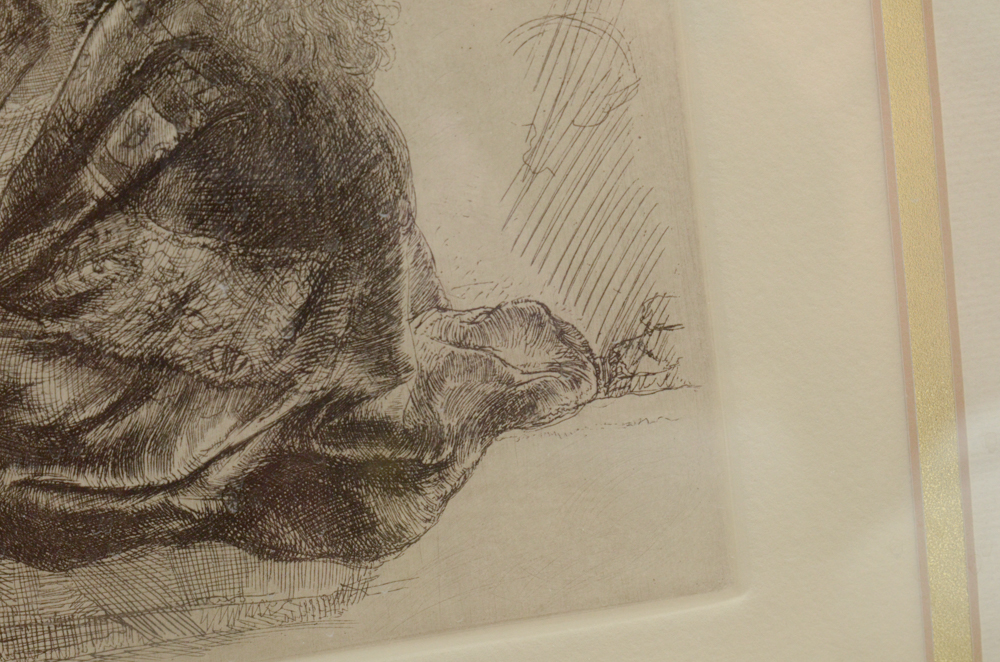 Amand-Durand Restrike Etching After Rembrandt "Self-Portrait"