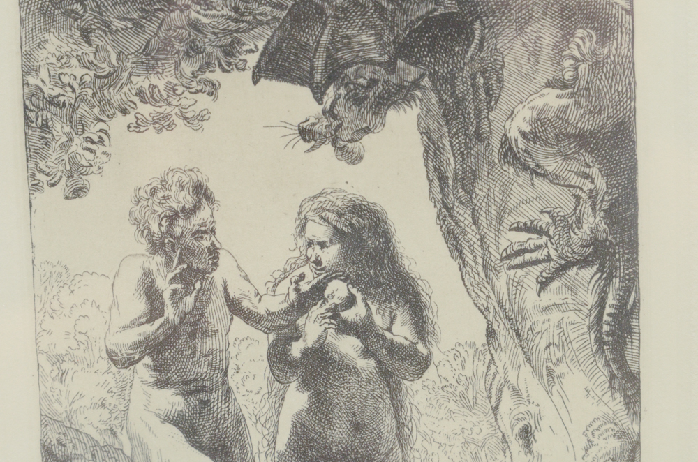 Amand Durand Restrike Etching After Rembrandt "Adam and Eve"