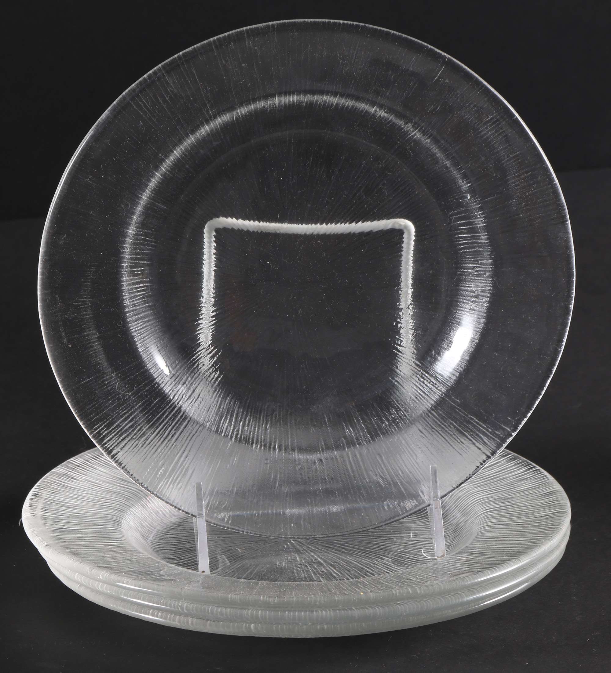 Reeded Glass Dish Set