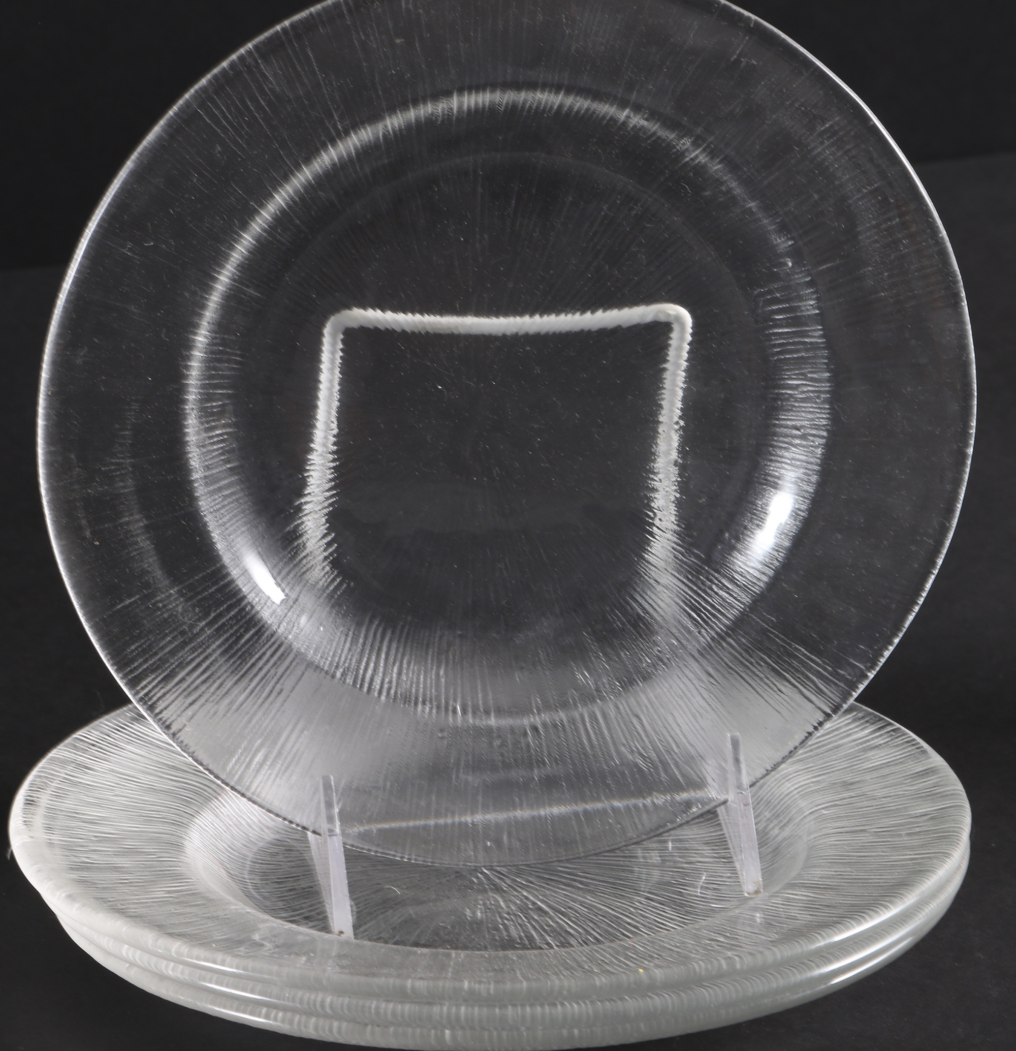Reeded Glass Dish Set