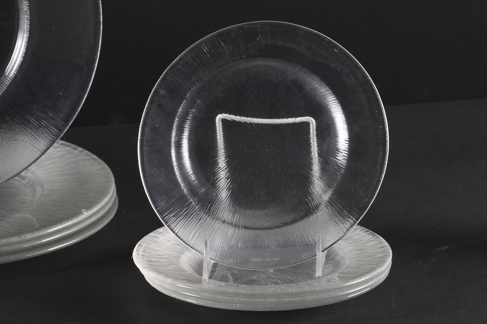 Reeded Glass Dish Set