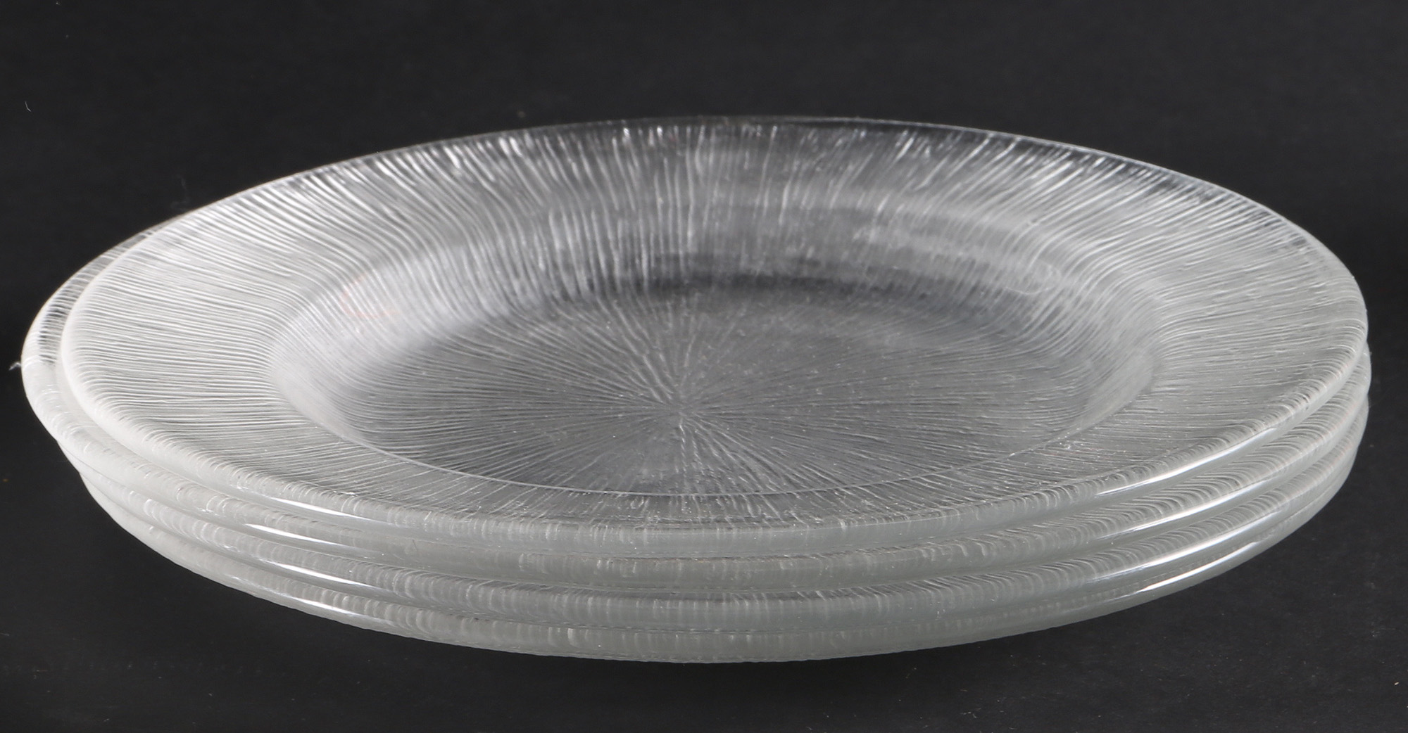 Reeded Glass Dish Set