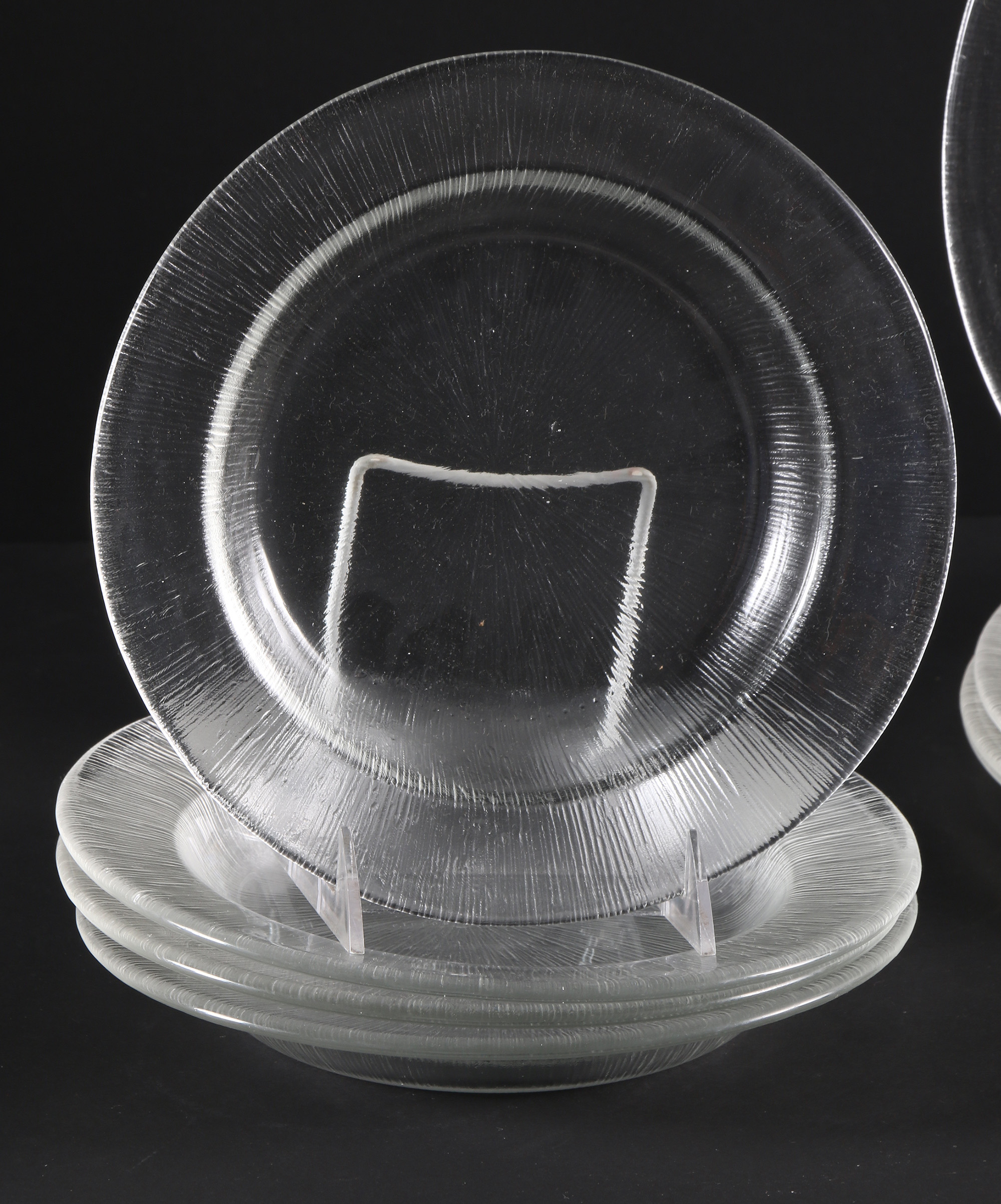 Reeded Glass Dish Set