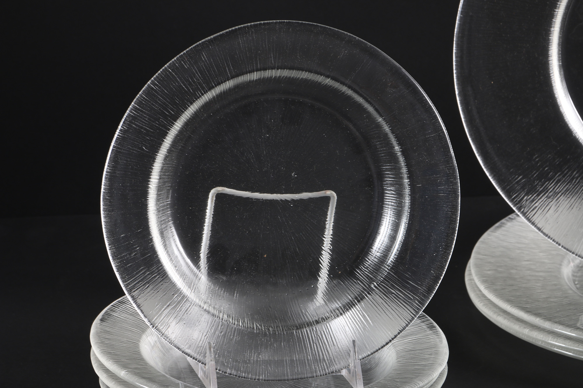 Reeded Glass Dish Set