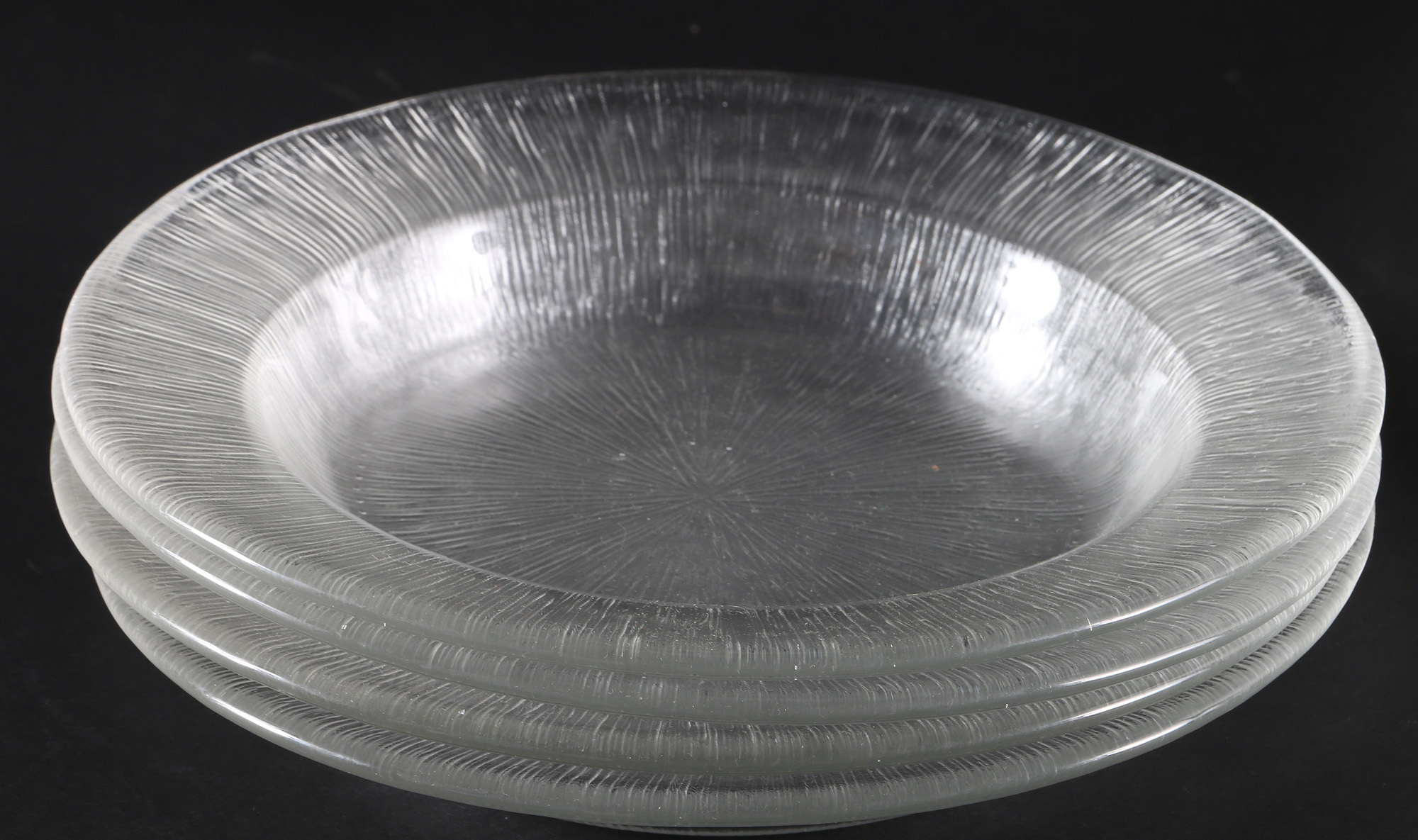 Reeded Glass Dish Set