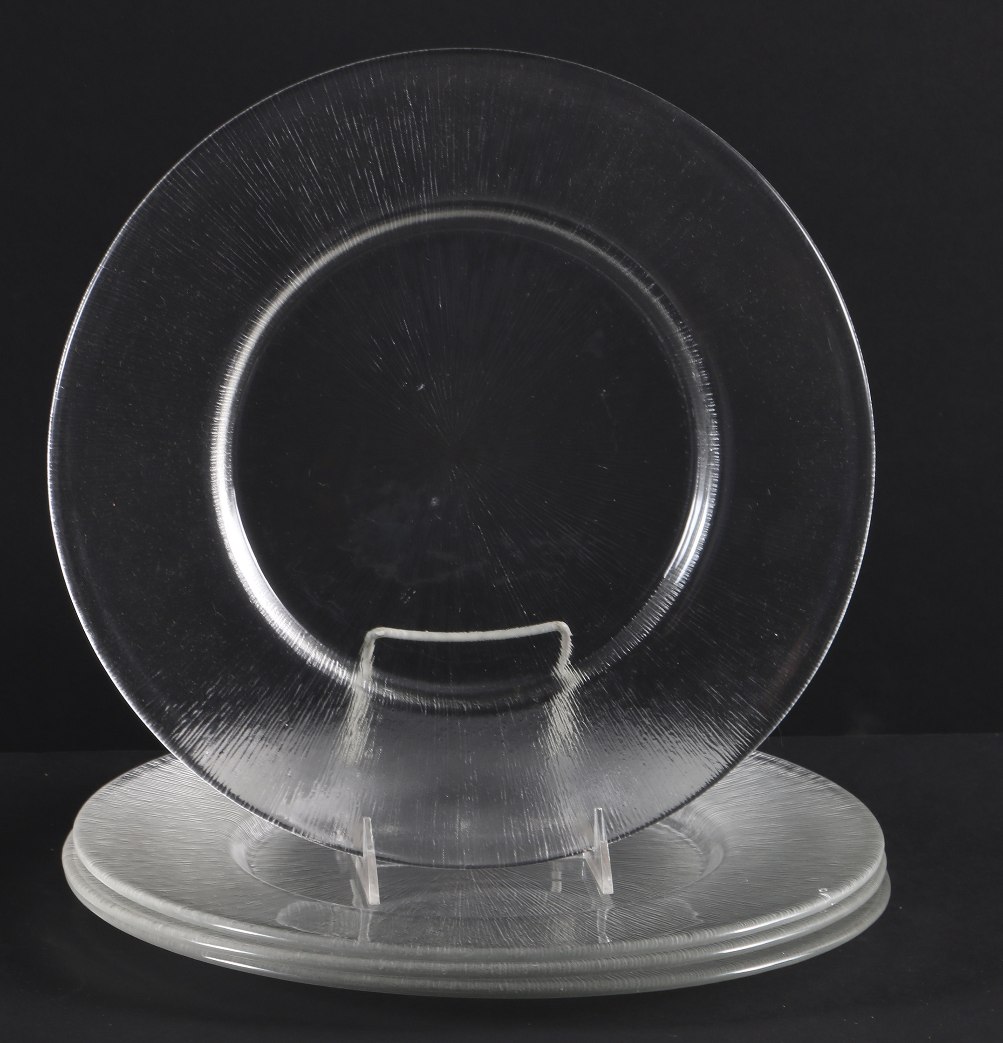 Reeded Glass Dish Set