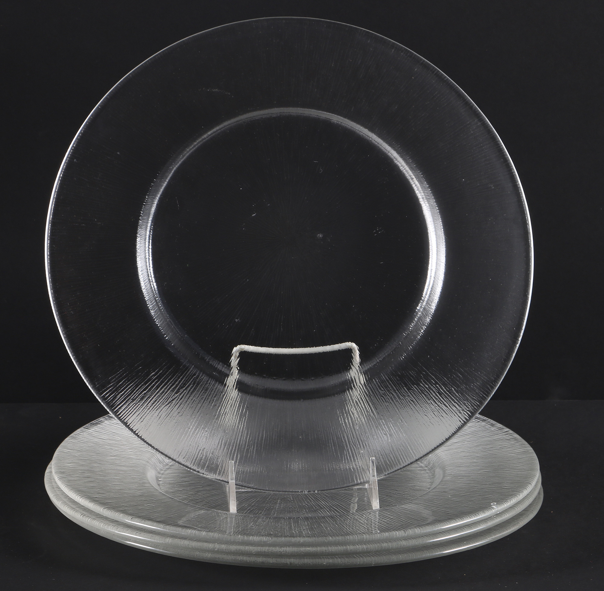 Reeded Glass Dish Set