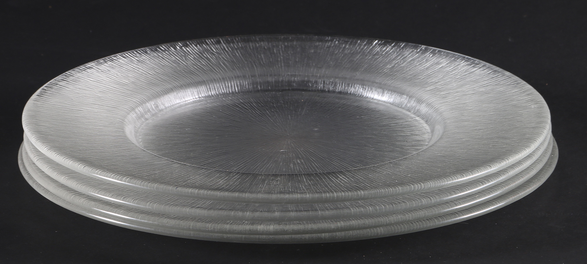 Reeded Glass Dish Set