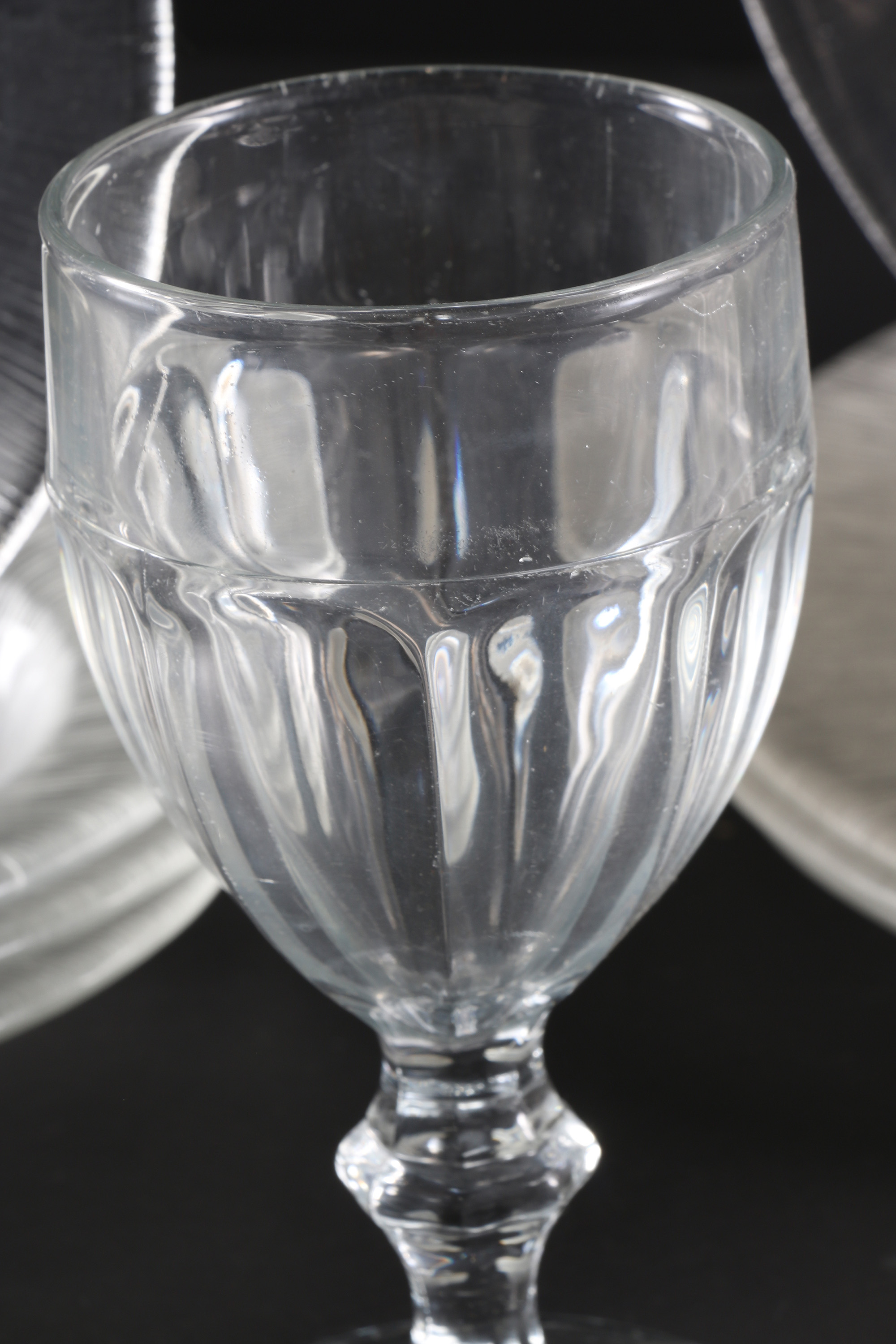 Reeded Glass Dish Set