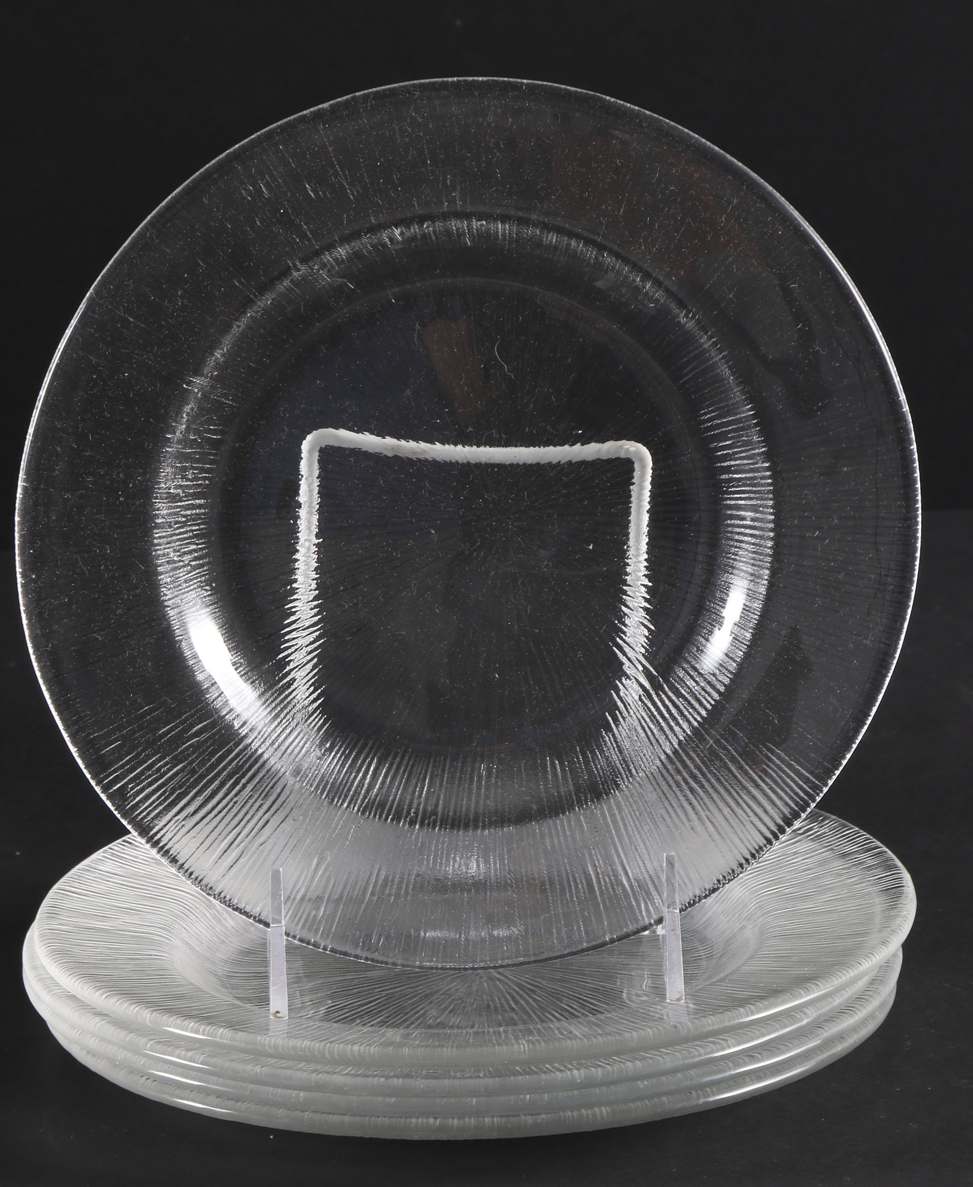 Reeded Glass Dish Set