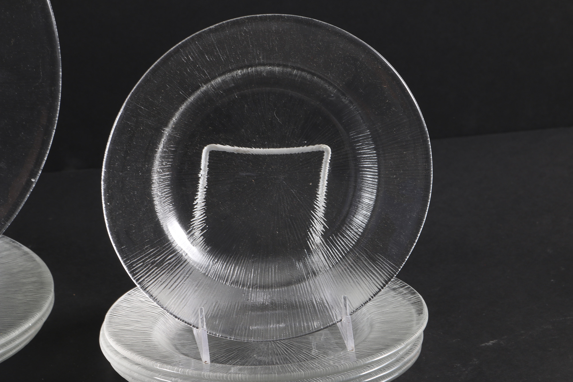 Reeded Glass Dish Set