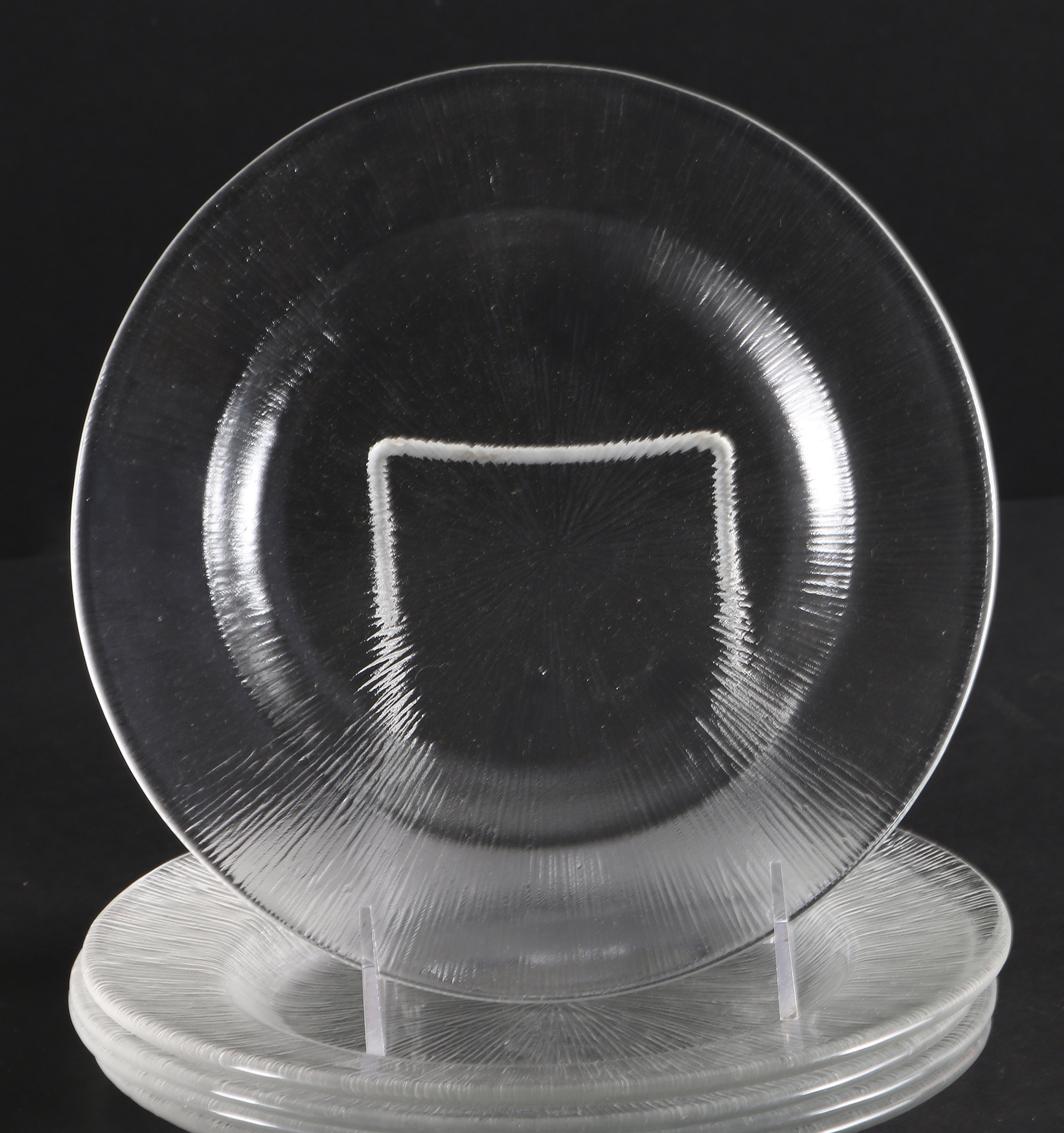 Reeded Glass Dish Set