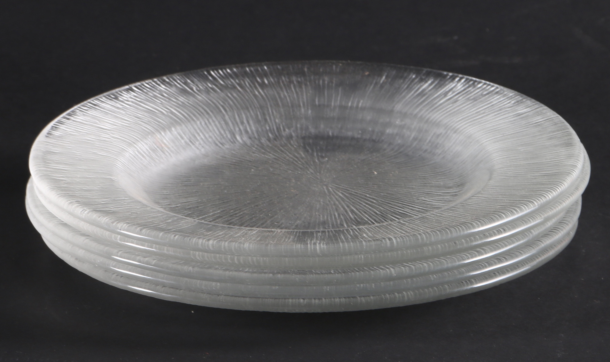 Reeded Glass Dish Set