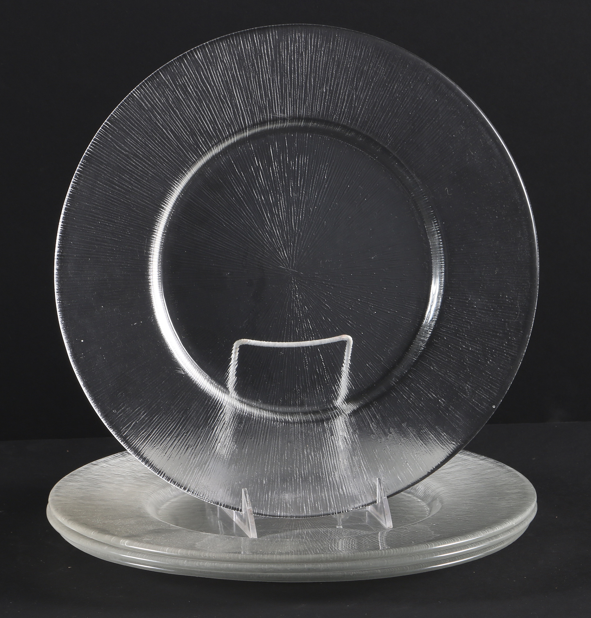 Reeded Glass Dish Set