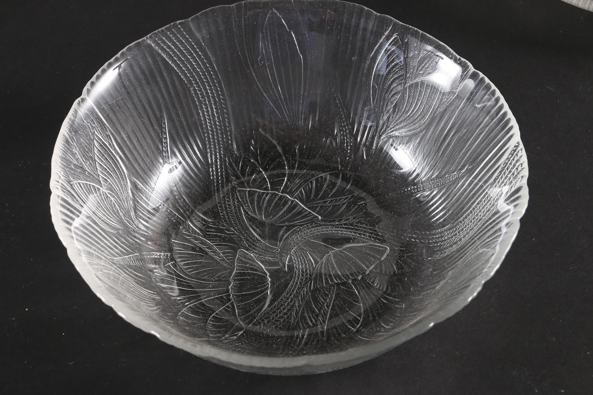 Collection of Glass "Reeded" Dishes