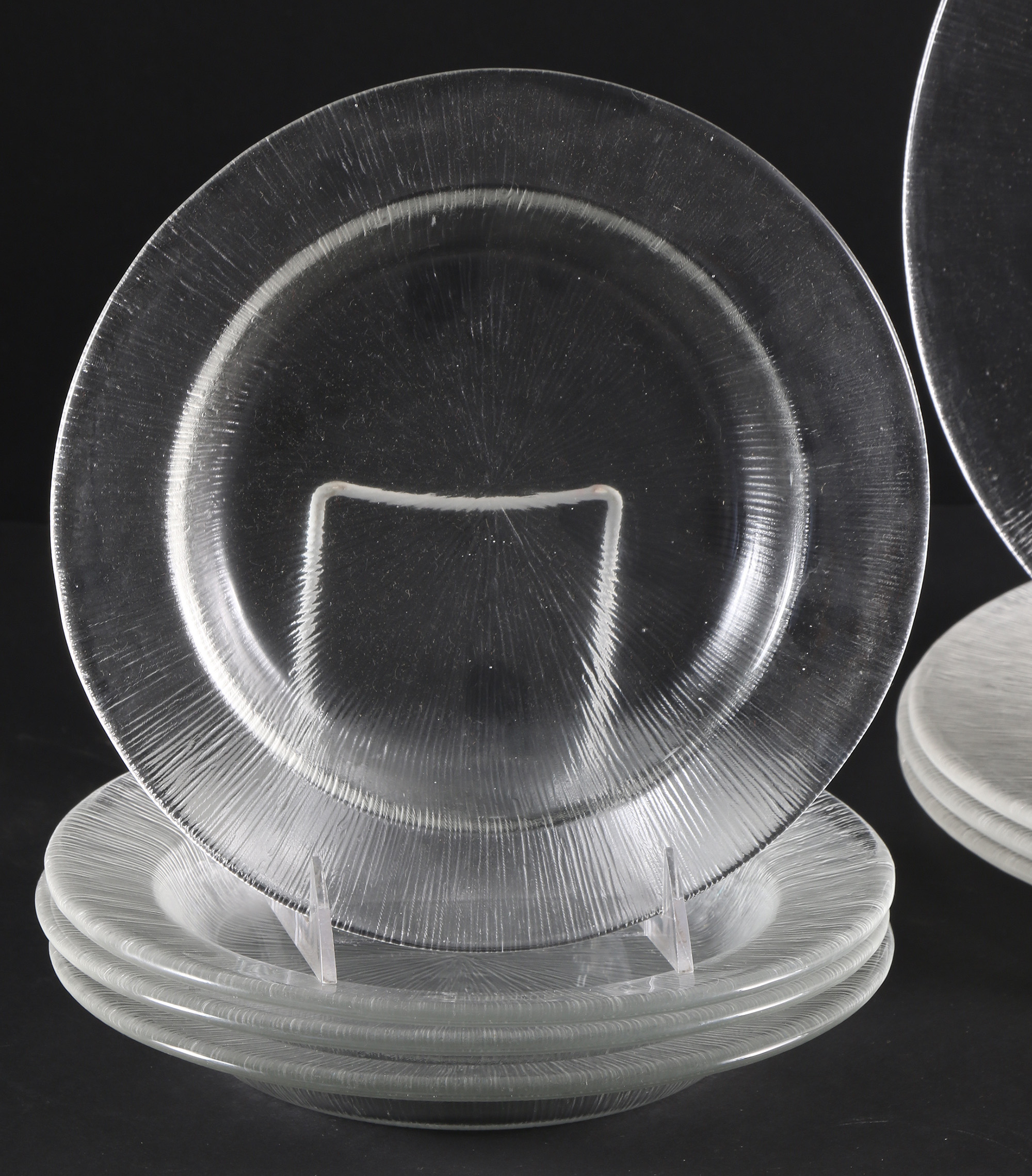 Collection of Glass "Reeded" Dishes