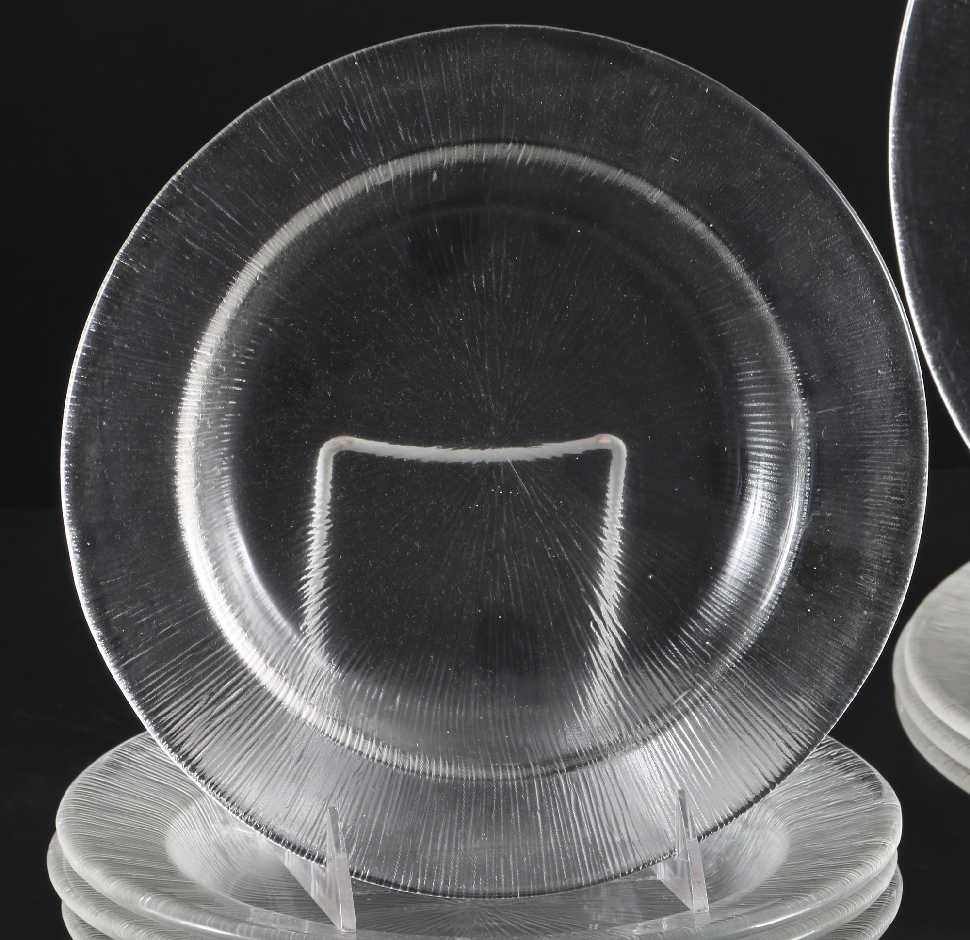 Collection of Glass "Reeded" Dishes