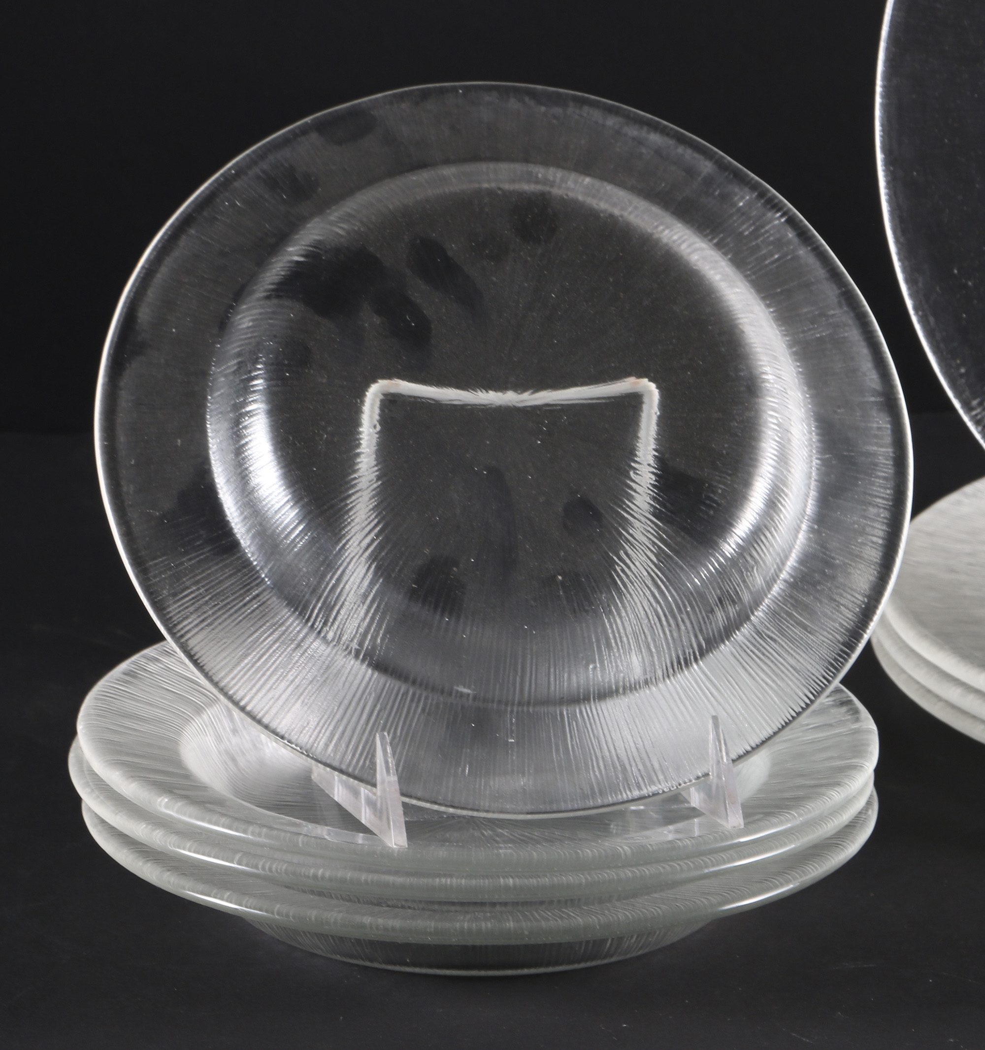 Collection of Glass "Reeded" Dishes
