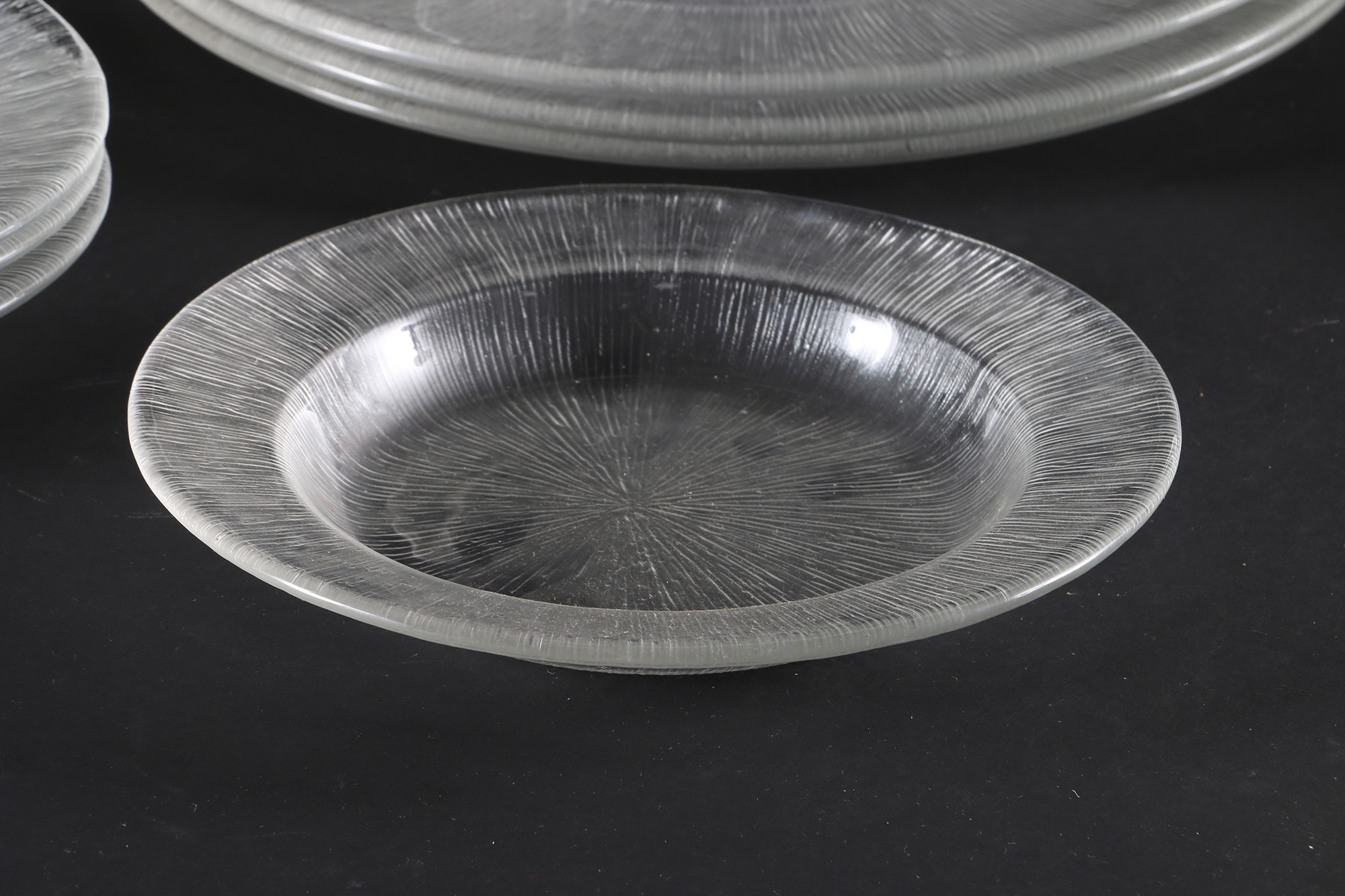 Collection of Glass "Reeded" Dishes