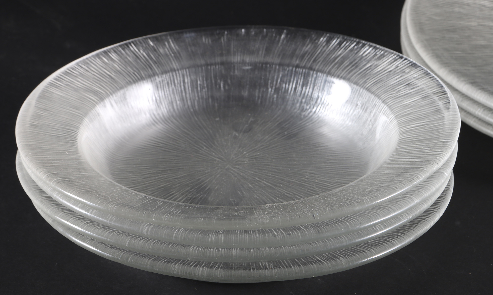 Collection of Glass "Reeded" Dishes